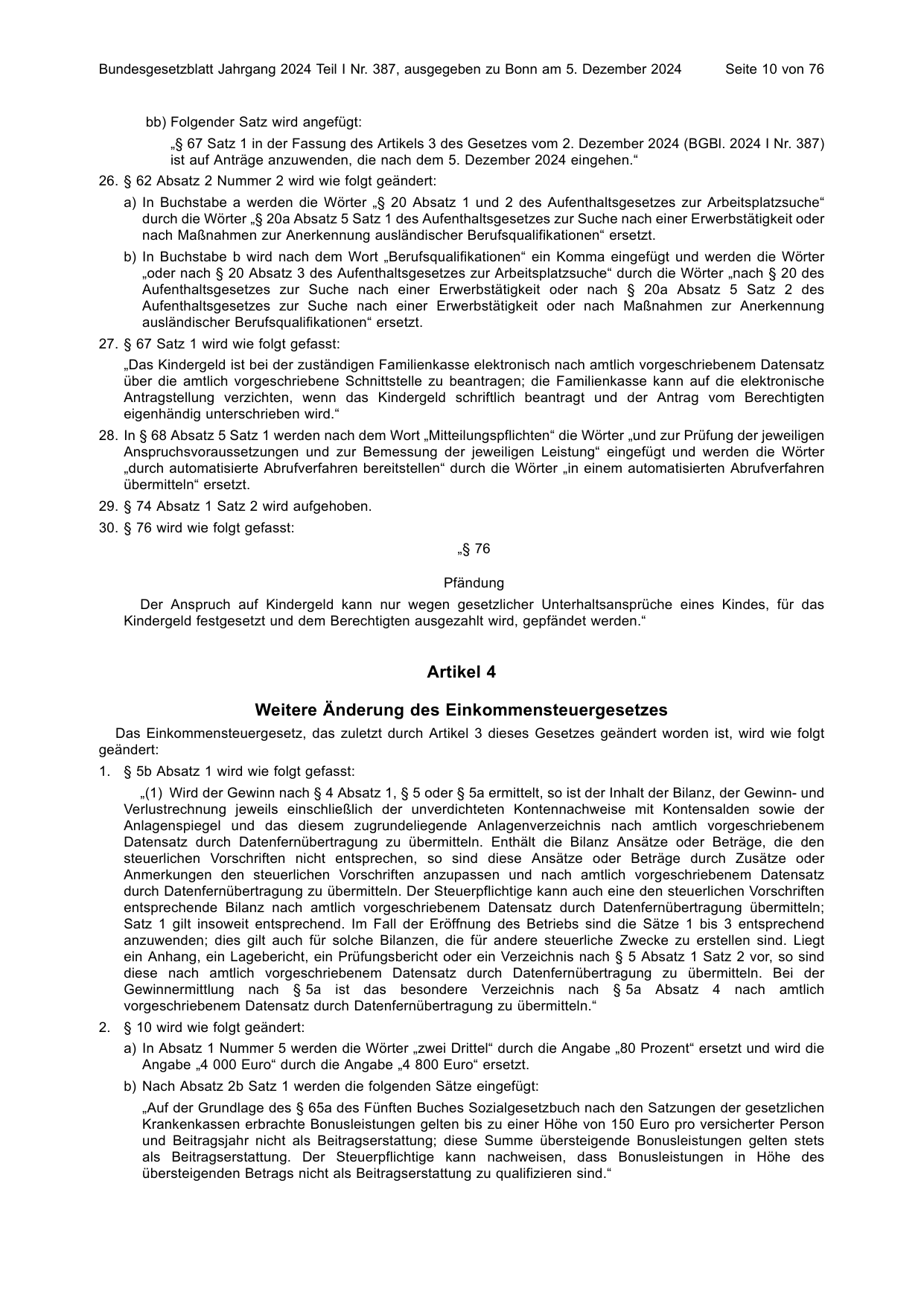 BGBl. 2024, Seite 10 — Originalseite als Abbildung