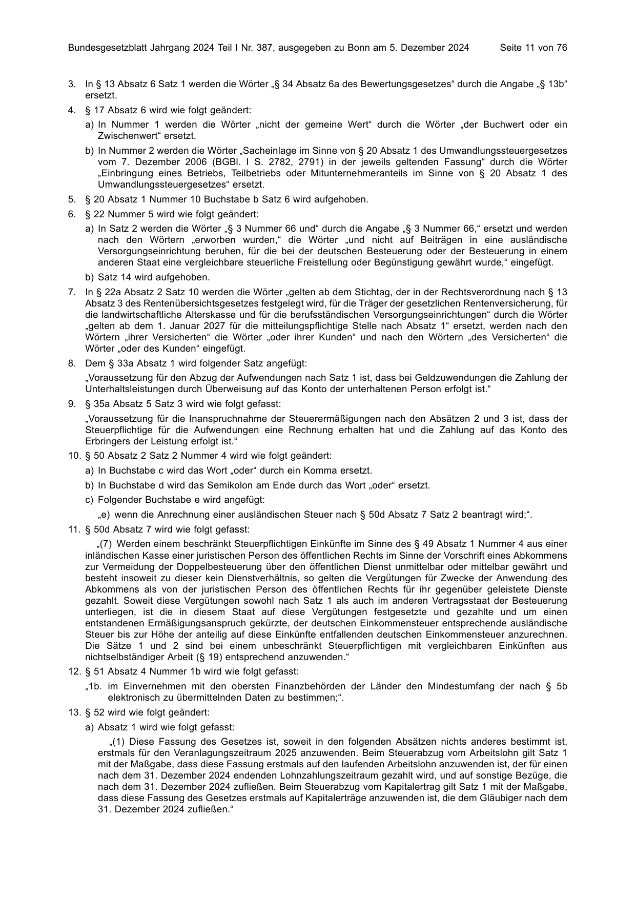 BGBl. 2024, Seite 11 — Originalseite als Abbildung