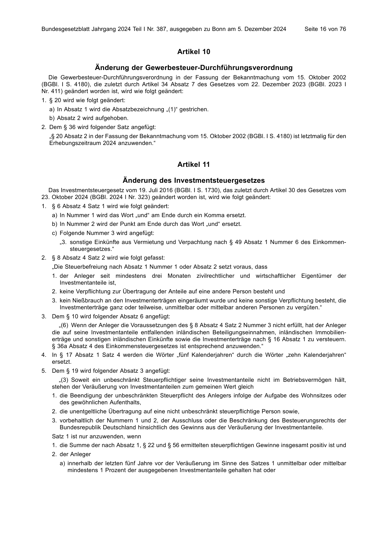 BGBl. 2024, Seite 16 — Originalseite als Abbildung