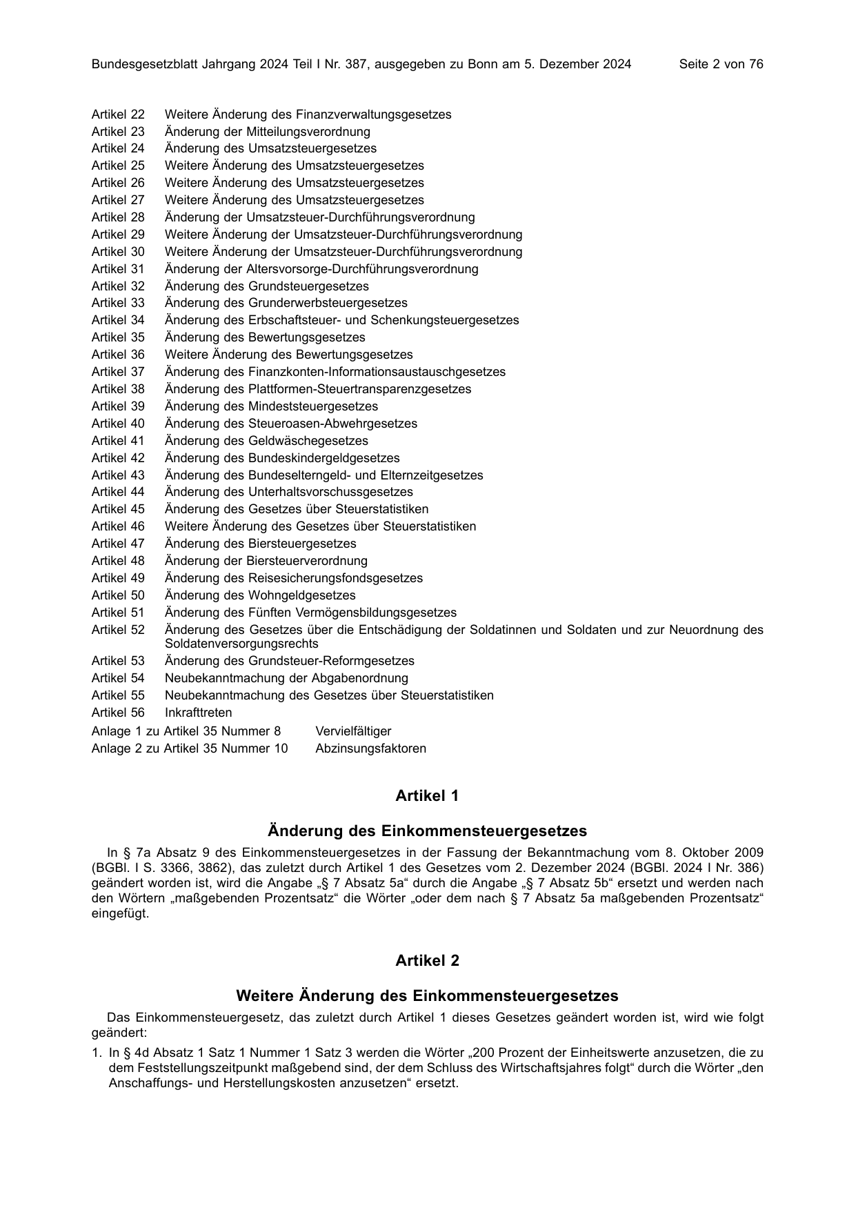 BGBl. 2024, Seite 2 — Originalseite als Abbildung