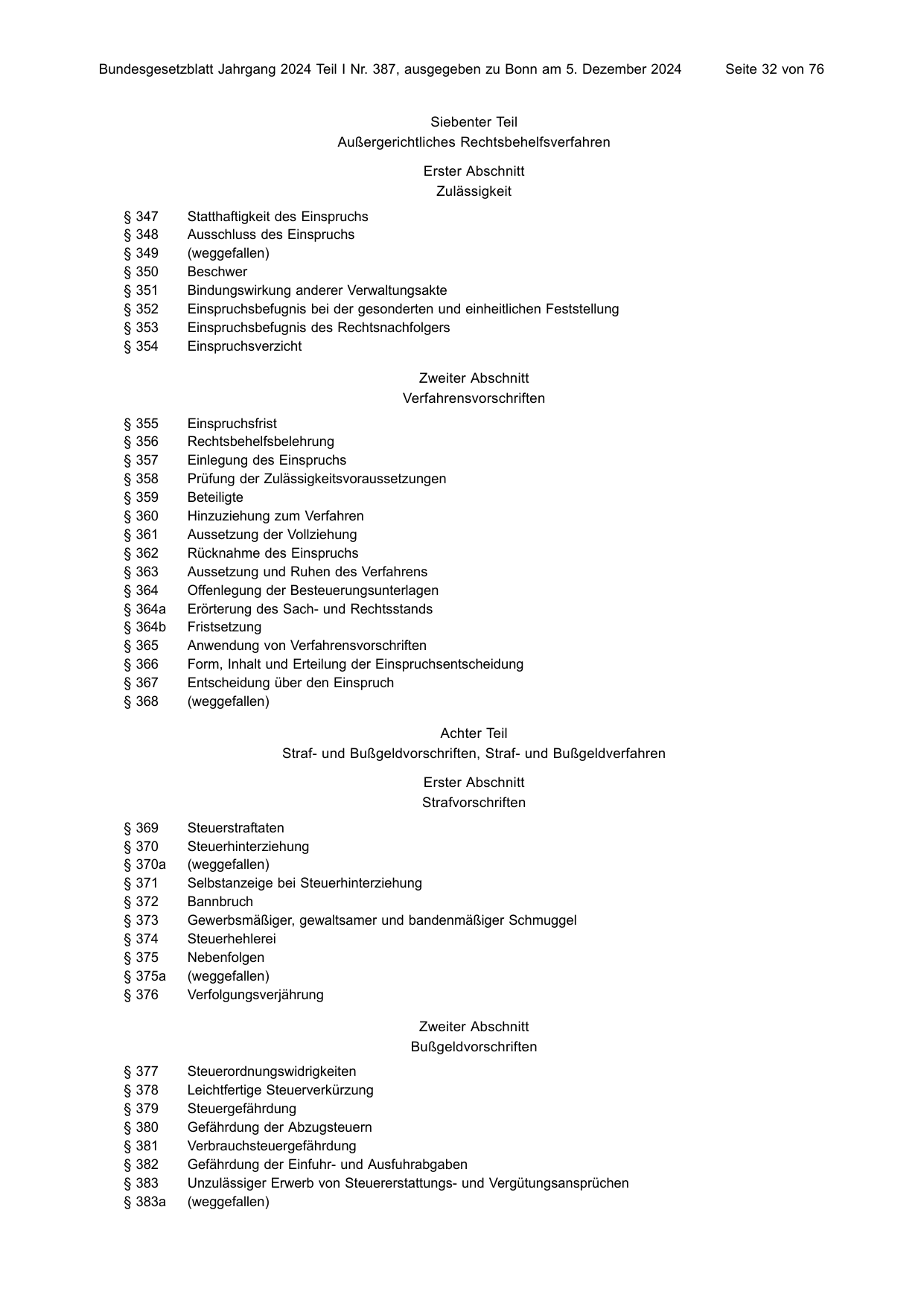 BGBl. 2024, Seite 32 — Originalseite als Abbildung