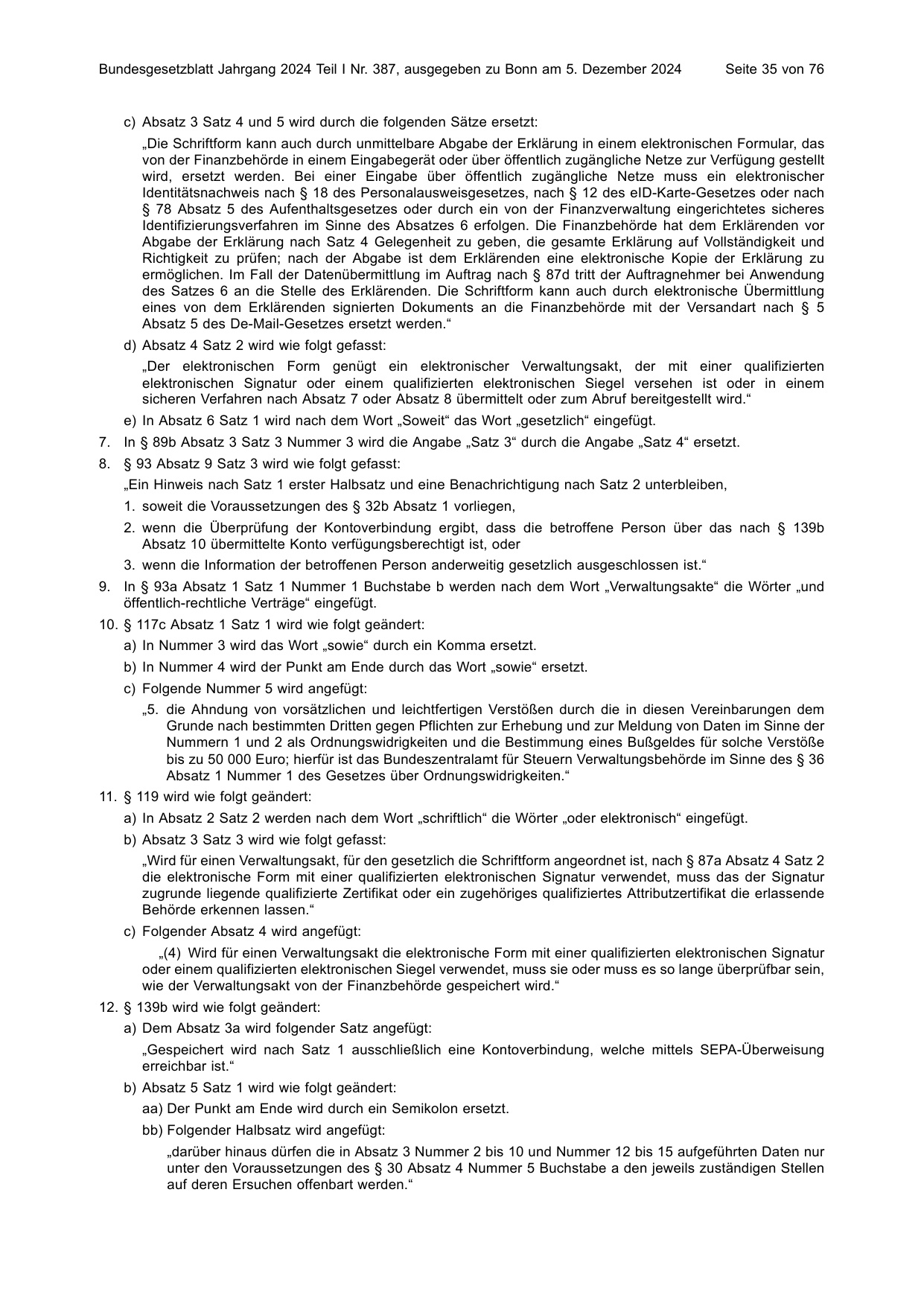 BGBl. 2024, Seite 35 — Originalseite als Abbildung