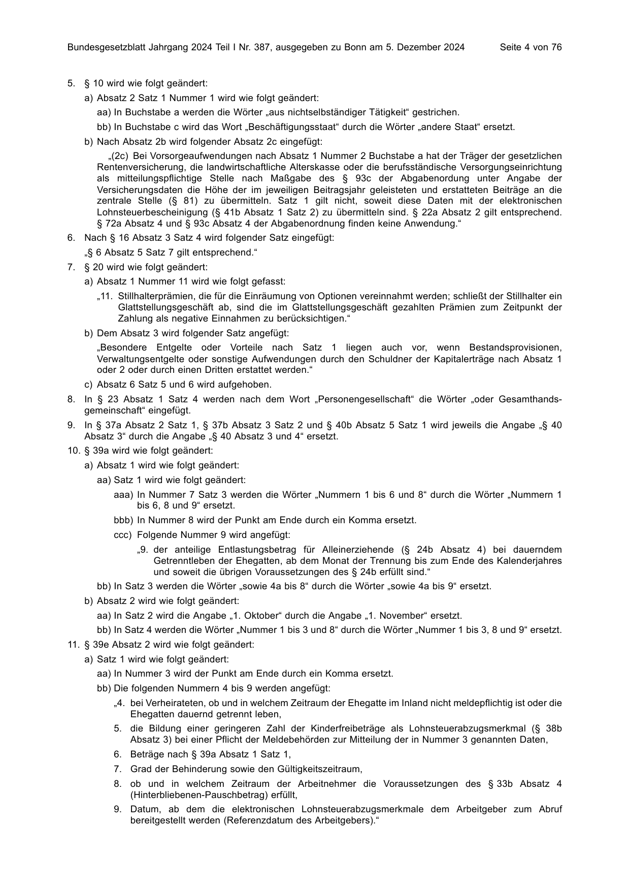 BGBl. 2024, Seite 4 — Originalseite als Abbildung