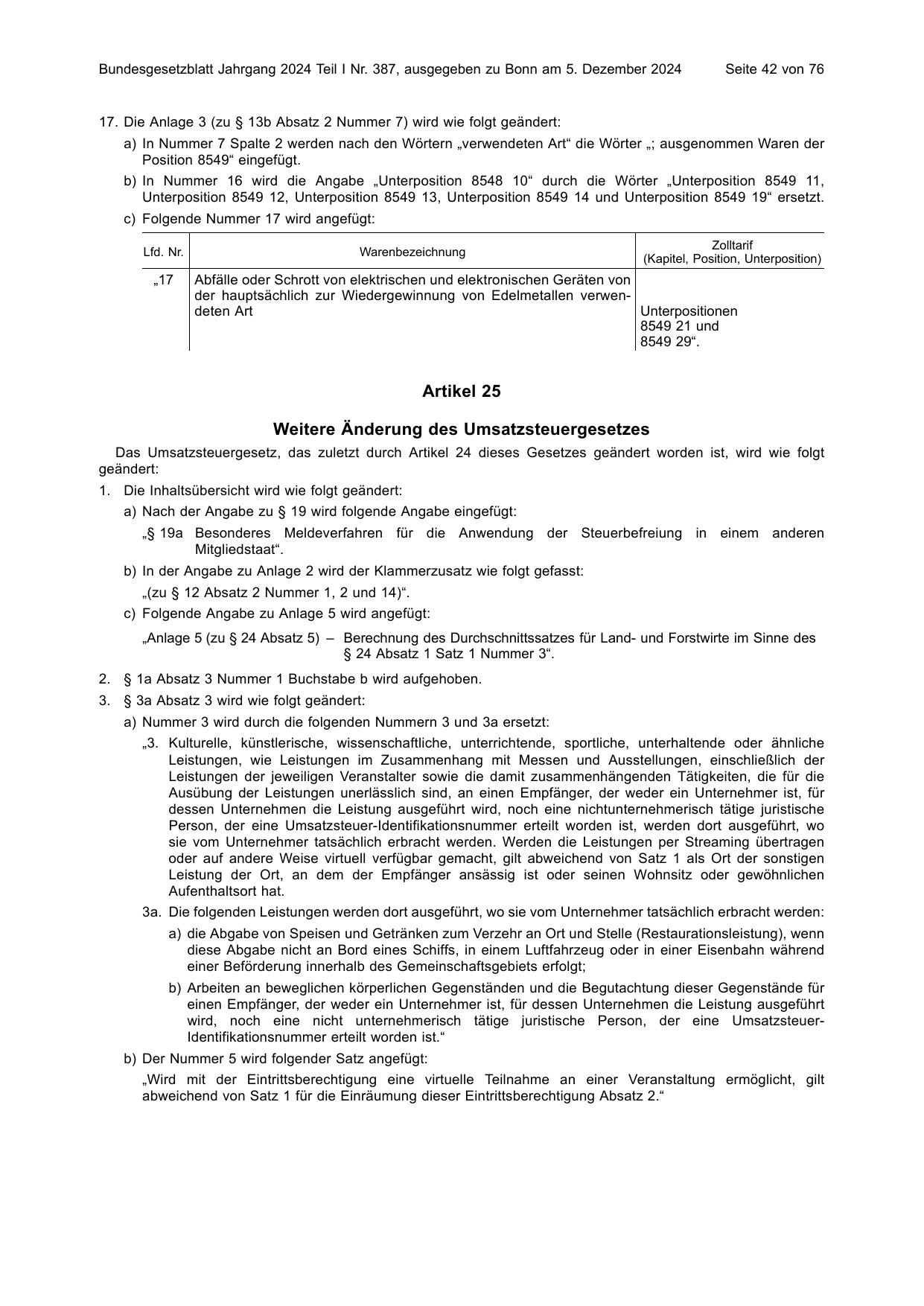 BGBl. 2024, Seite 42 — Originalseite als Abbildung