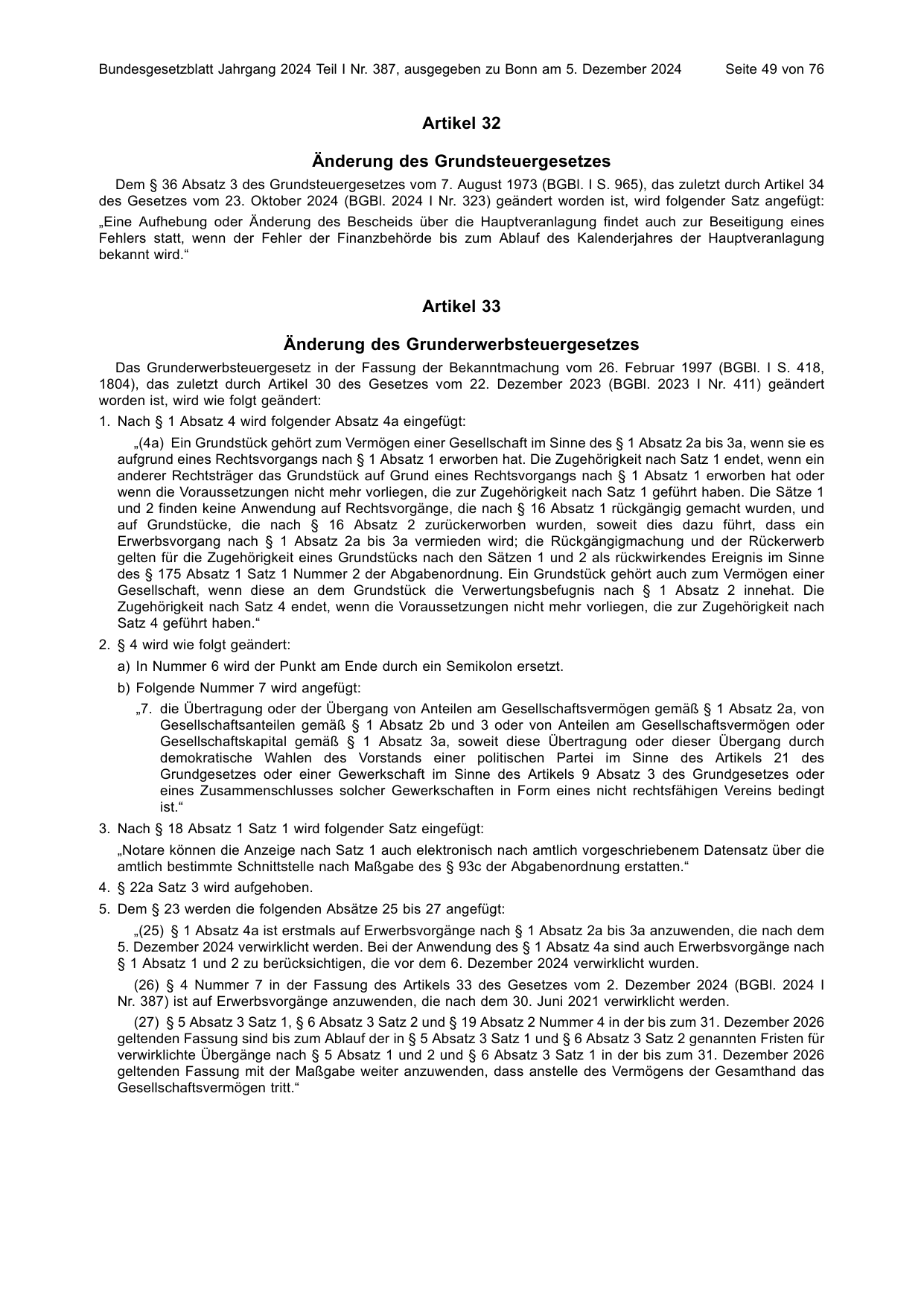 BGBl. 2024, Seite 49 — Originalseite als Abbildung