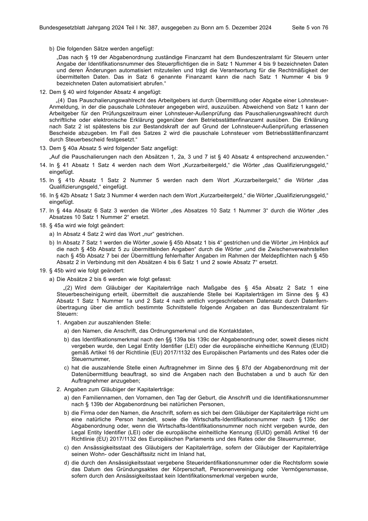 BGBl. 2024, Seite 5 — Originalseite als Abbildung