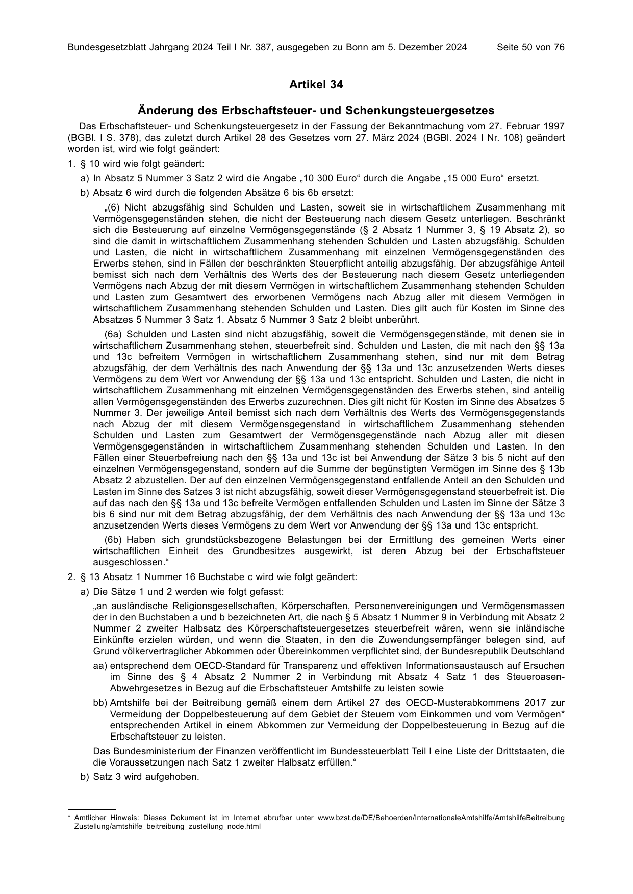 BGBl. 2024, Seite 50 — Originalseite als Abbildung