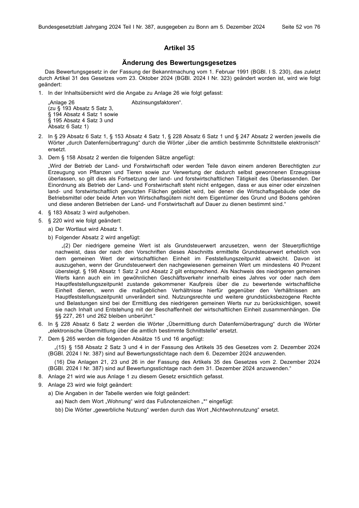 BGBl. 2024, Seite 52 — Originalseite als Abbildung