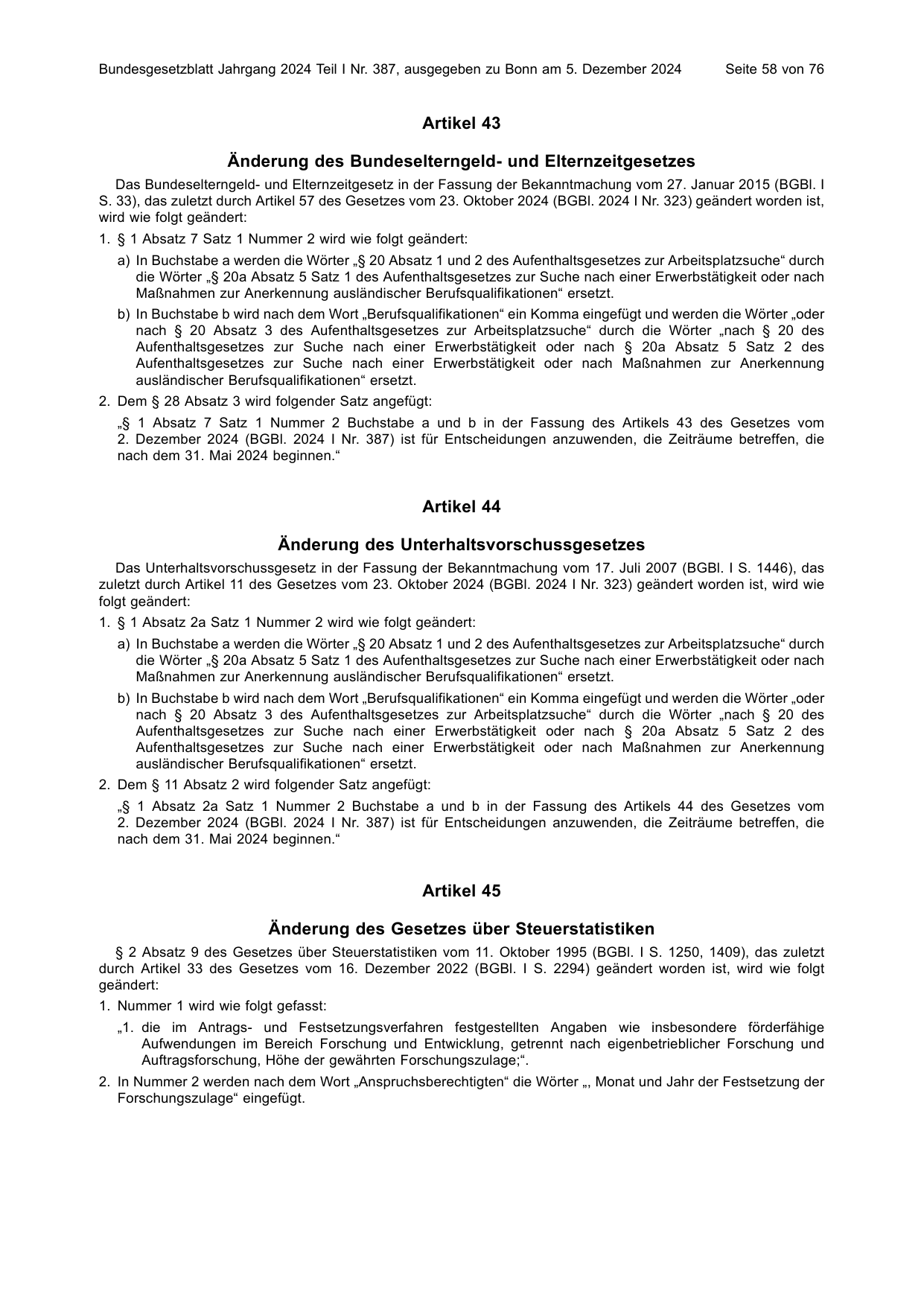 BGBl. 2024, Seite 58 — Originalseite als Abbildung