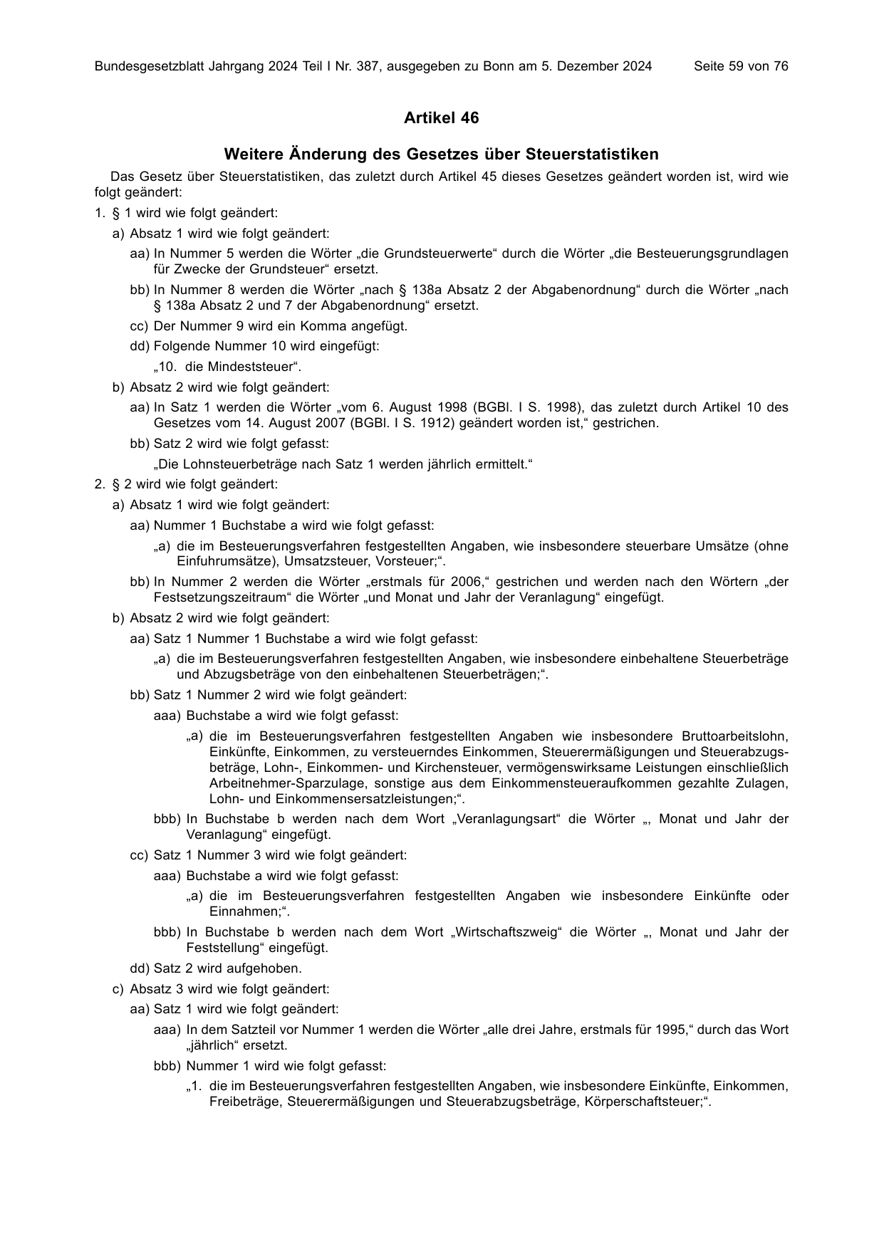 BGBl. 2024, Seite 59 — Originalseite als Abbildung
