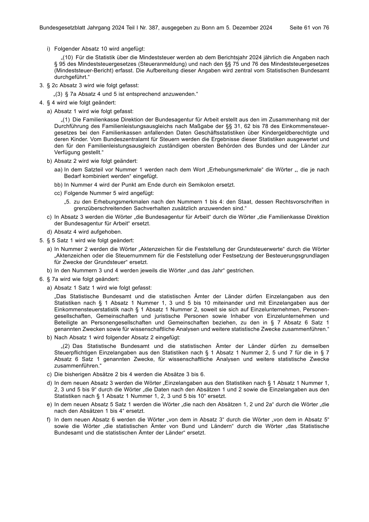 BGBl. 2024, Seite 61 — Originalseite als Abbildung