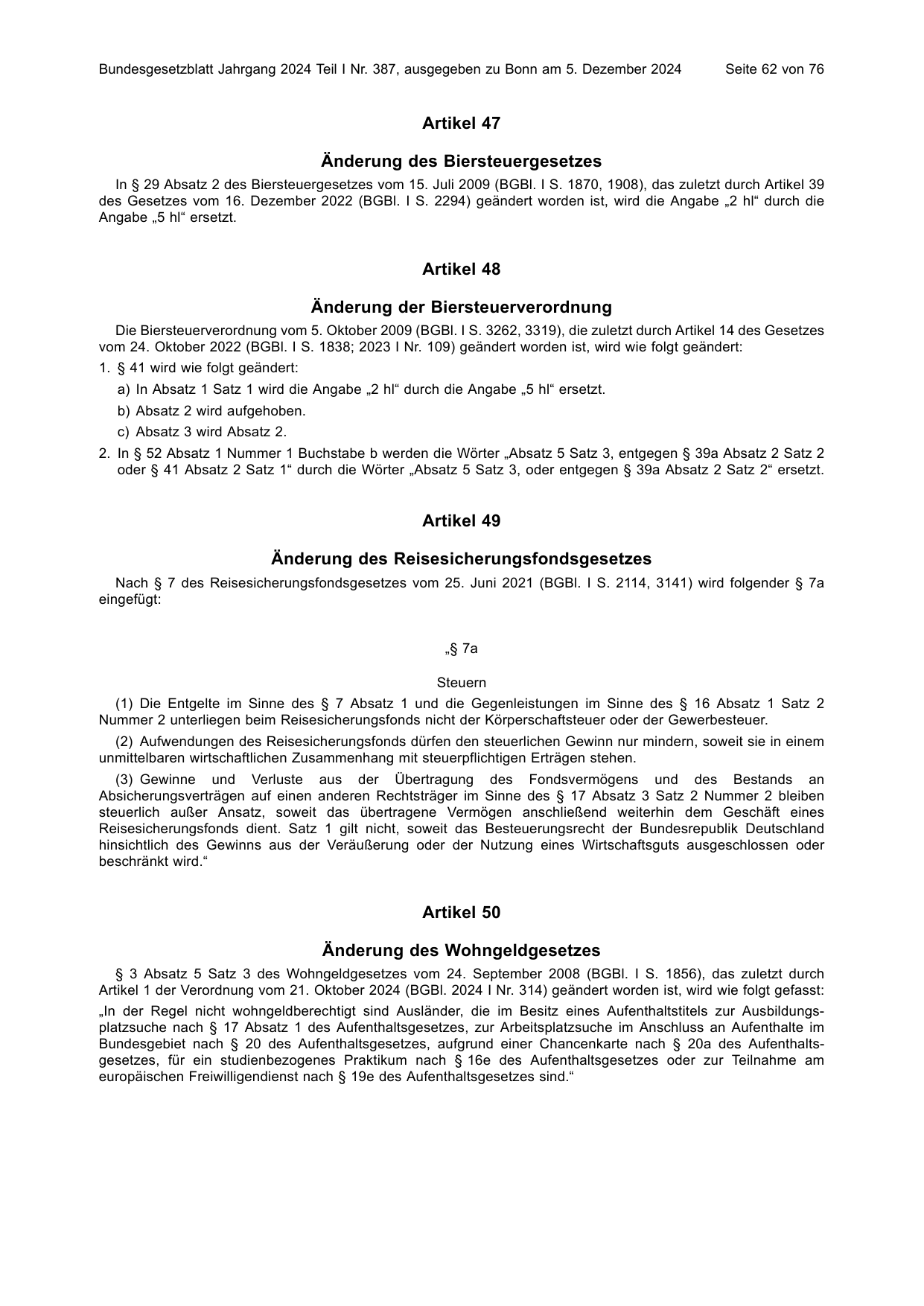 BGBl. 2024, Seite 62 — Originalseite als Abbildung
