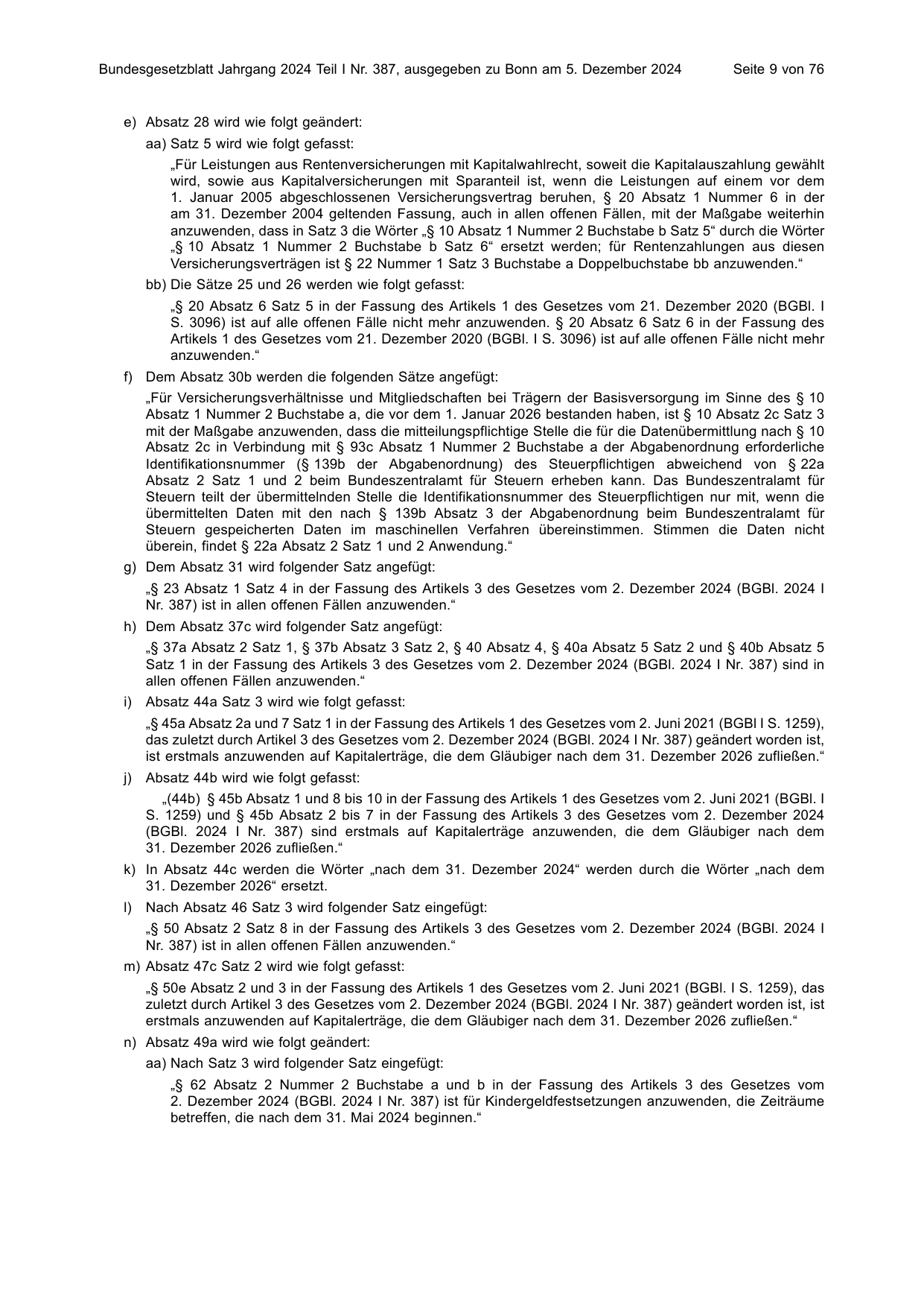 BGBl. 2024, Seite 9 — Originalseite als Abbildung