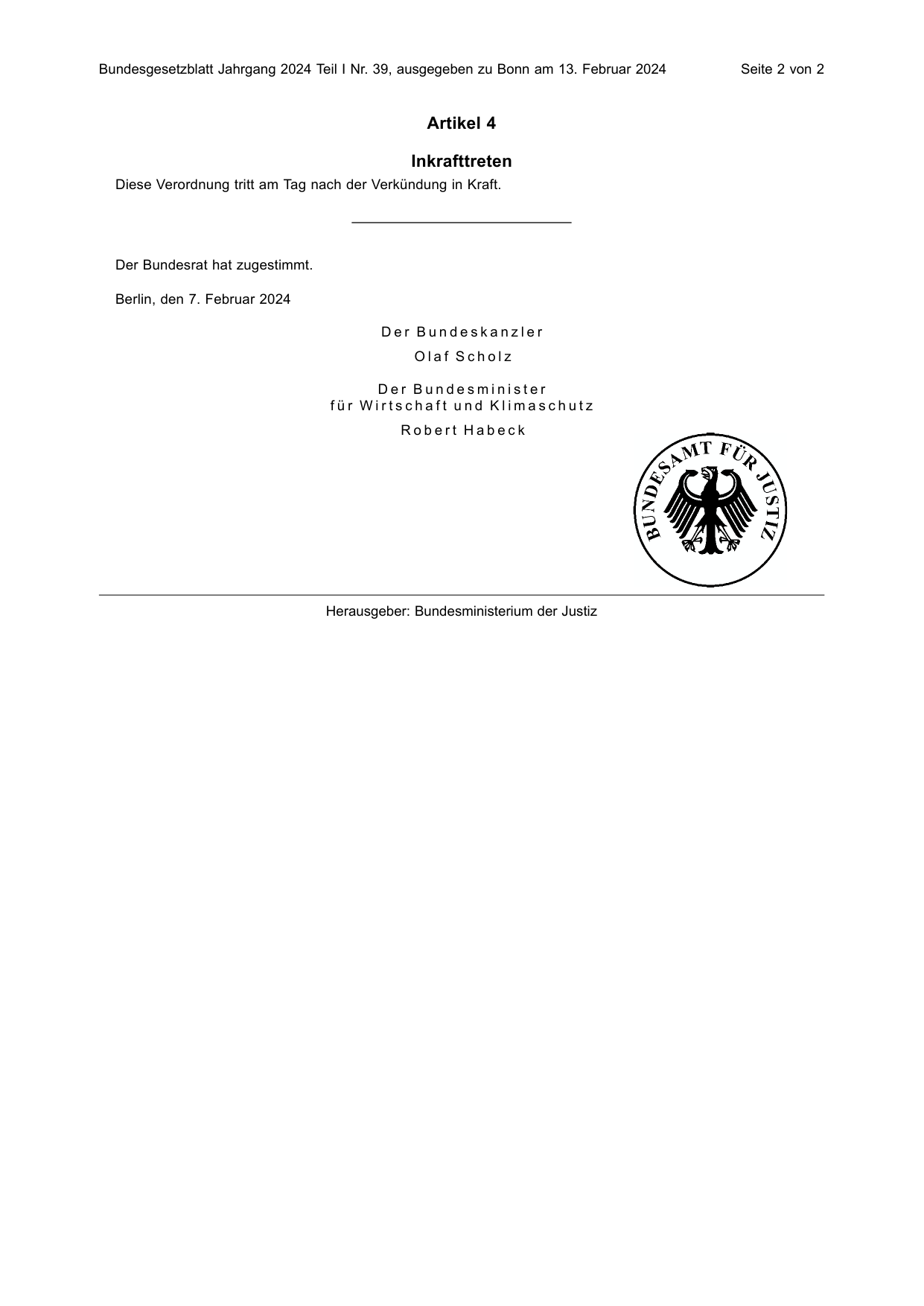 BGBl. 2024, Seite 2 — Originalseite als Abbildung