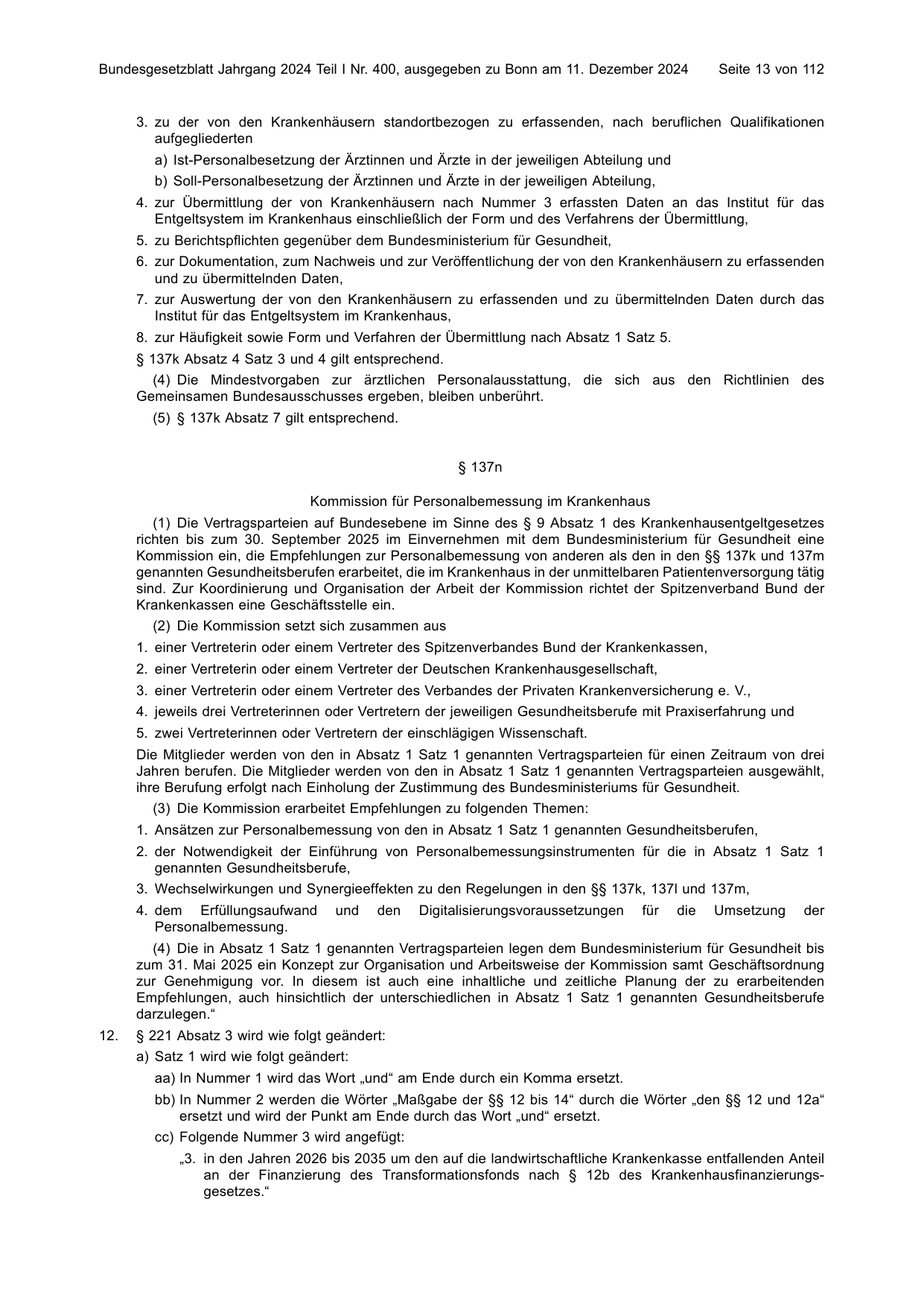 BGBl. 2024, Seite 13 — Originalseite als Abbildung