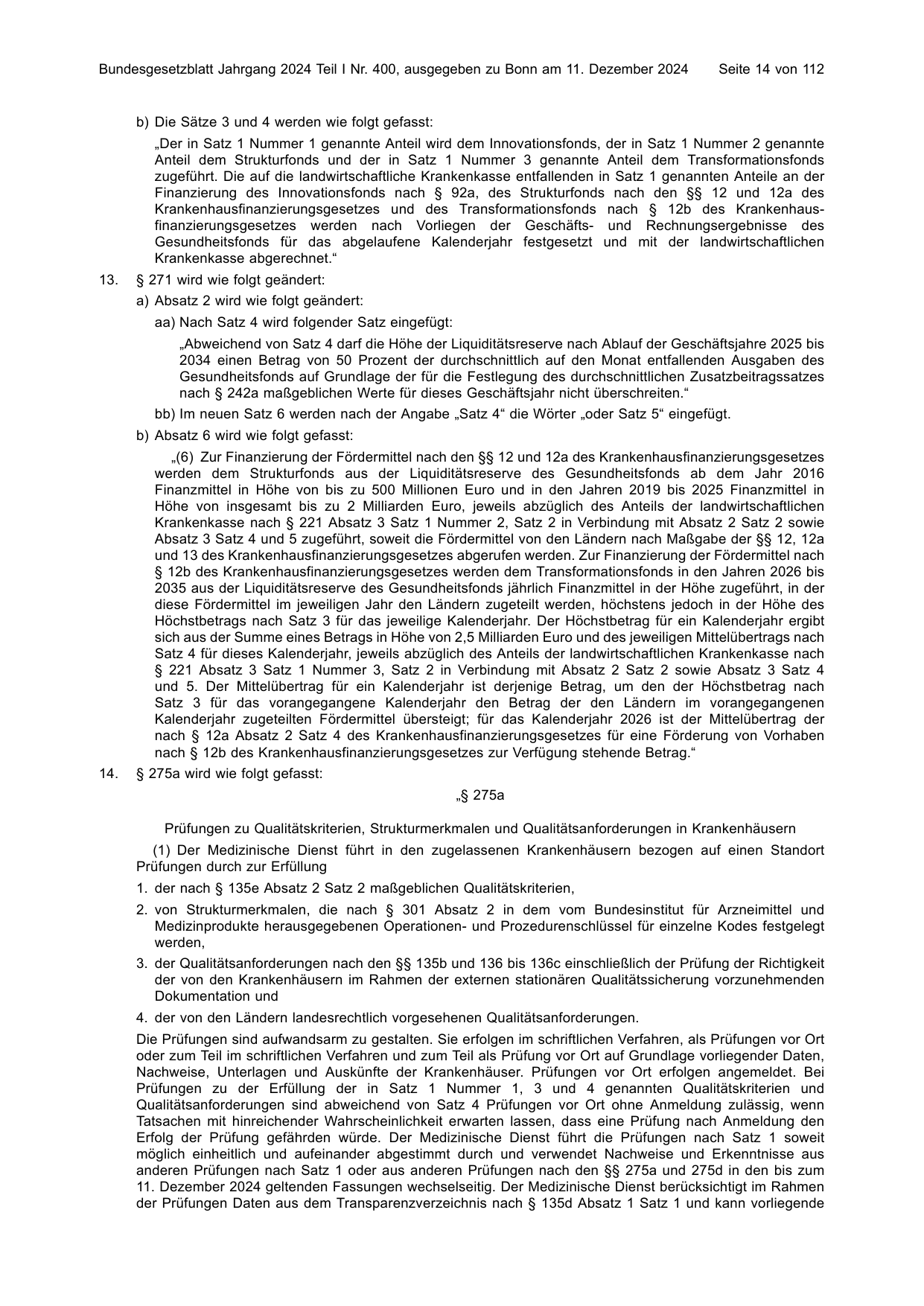 BGBl. 2024, Seite 14 — Originalseite als Abbildung
