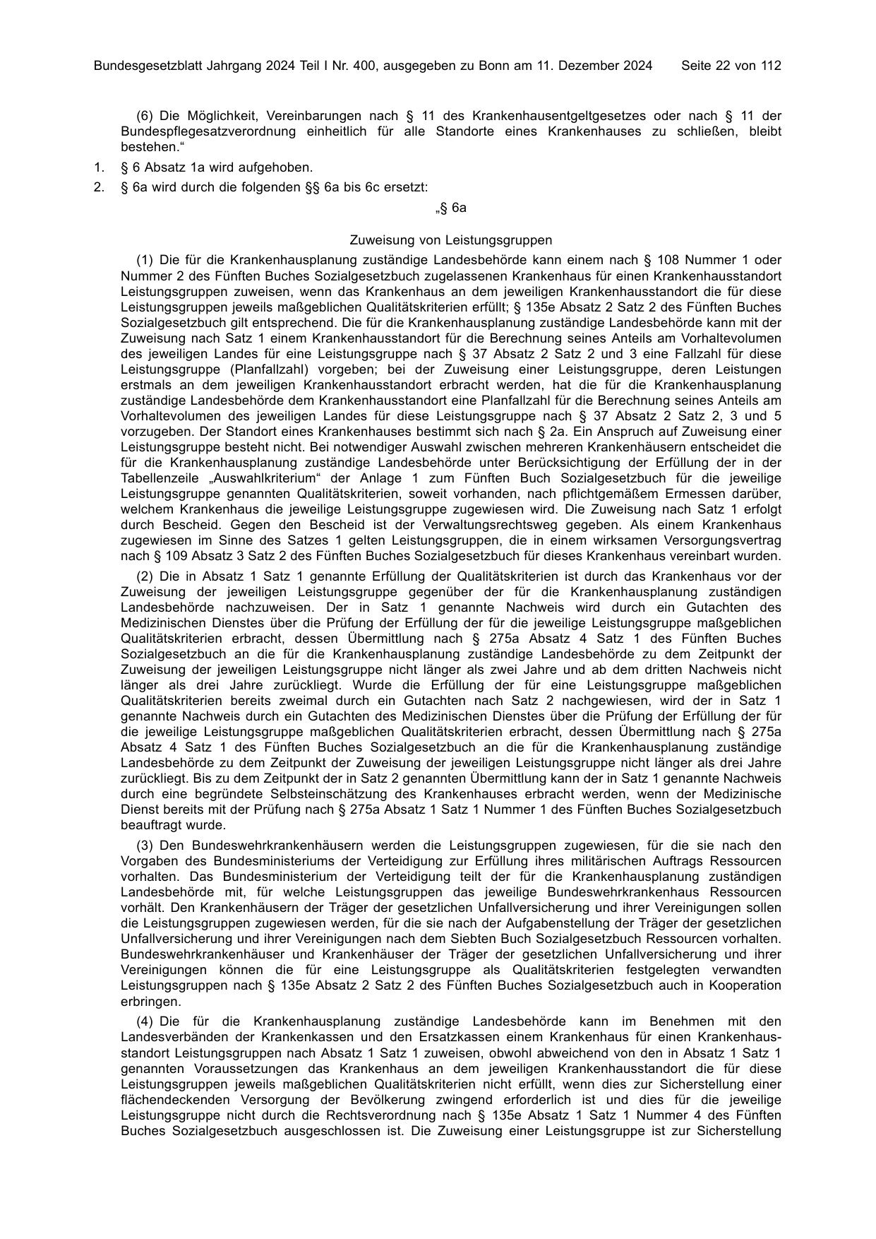 BGBl. 2024, Seite 22 — Originalseite als Abbildung