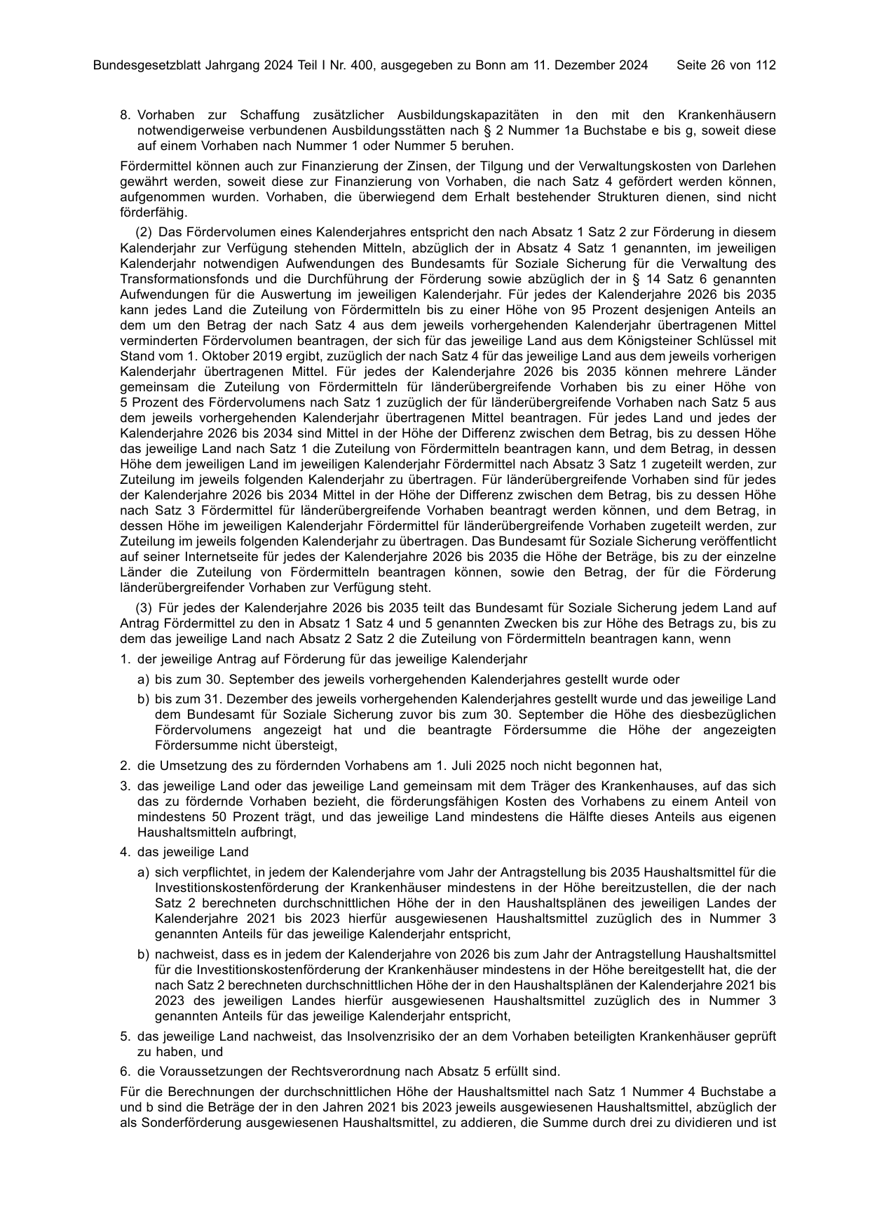 BGBl. 2024, Seite 26 — Originalseite als Abbildung