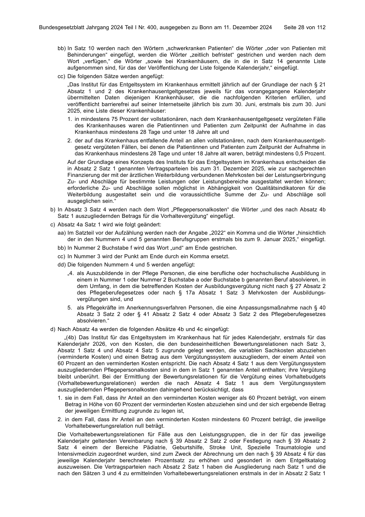 BGBl. 2024, Seite 28 — Originalseite als Abbildung