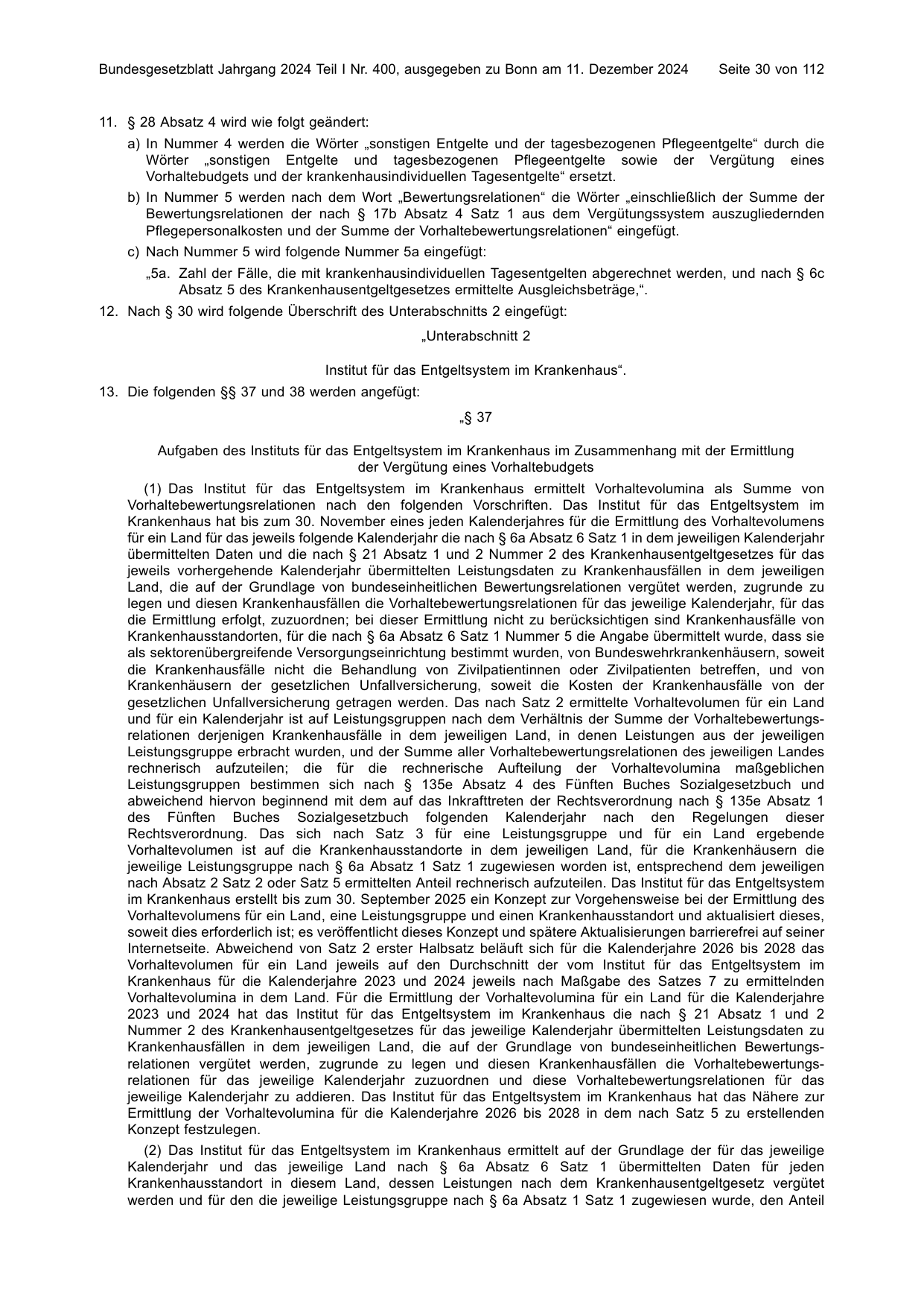 BGBl. 2024, Seite 30 — Originalseite als Abbildung