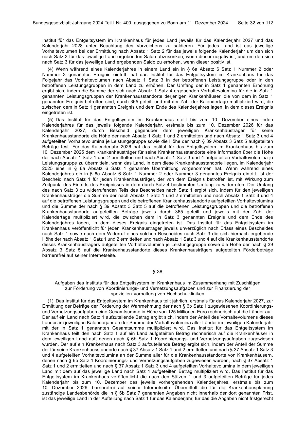 BGBl. 2024, Seite 32 — Originalseite als Abbildung