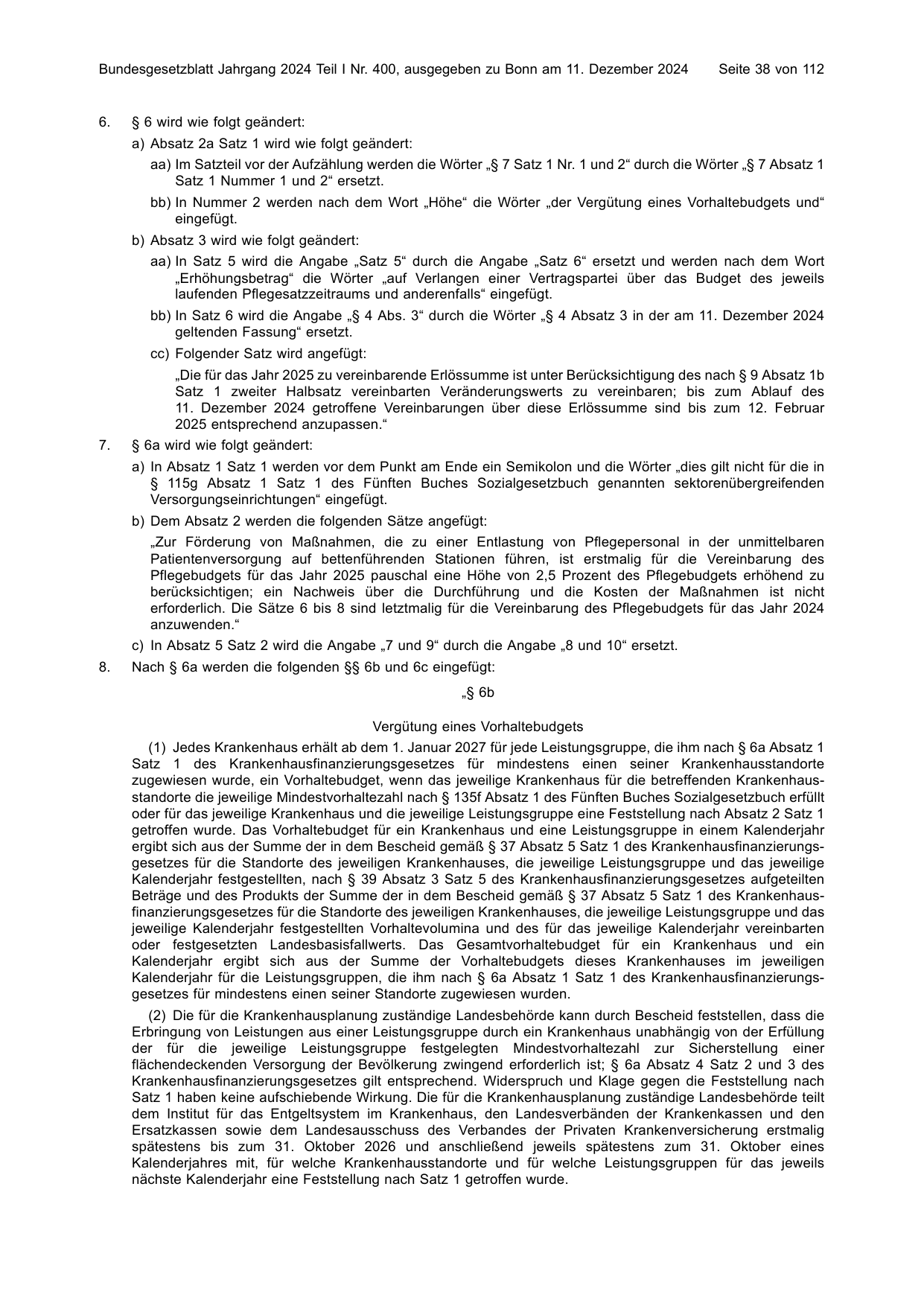 BGBl. 2024, Seite 38 — Originalseite als Abbildung