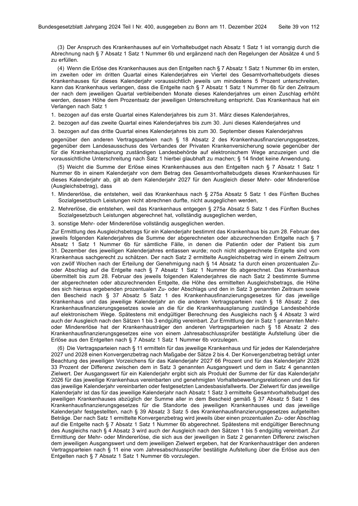 BGBl. 2024, Seite 39 — Originalseite als Abbildung