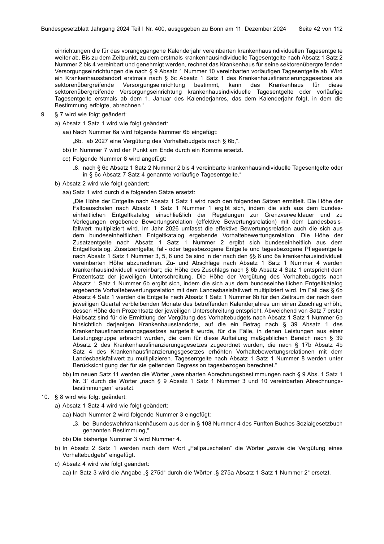 BGBl. 2024, Seite 42 — Originalseite als Abbildung