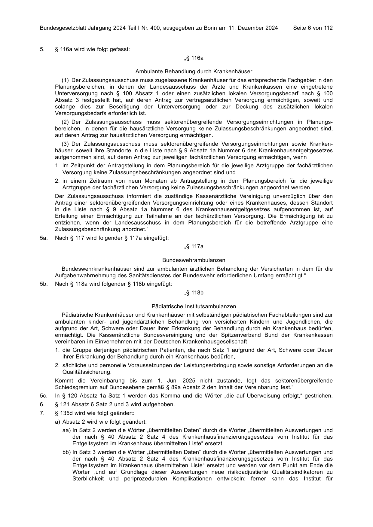 BGBl. 2024, Seite 6 — Originalseite als Abbildung
