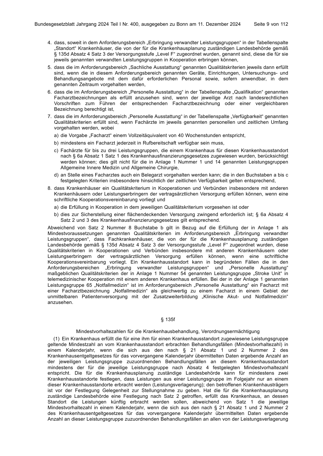 BGBl. 2024, Seite 9 — Originalseite als Abbildung