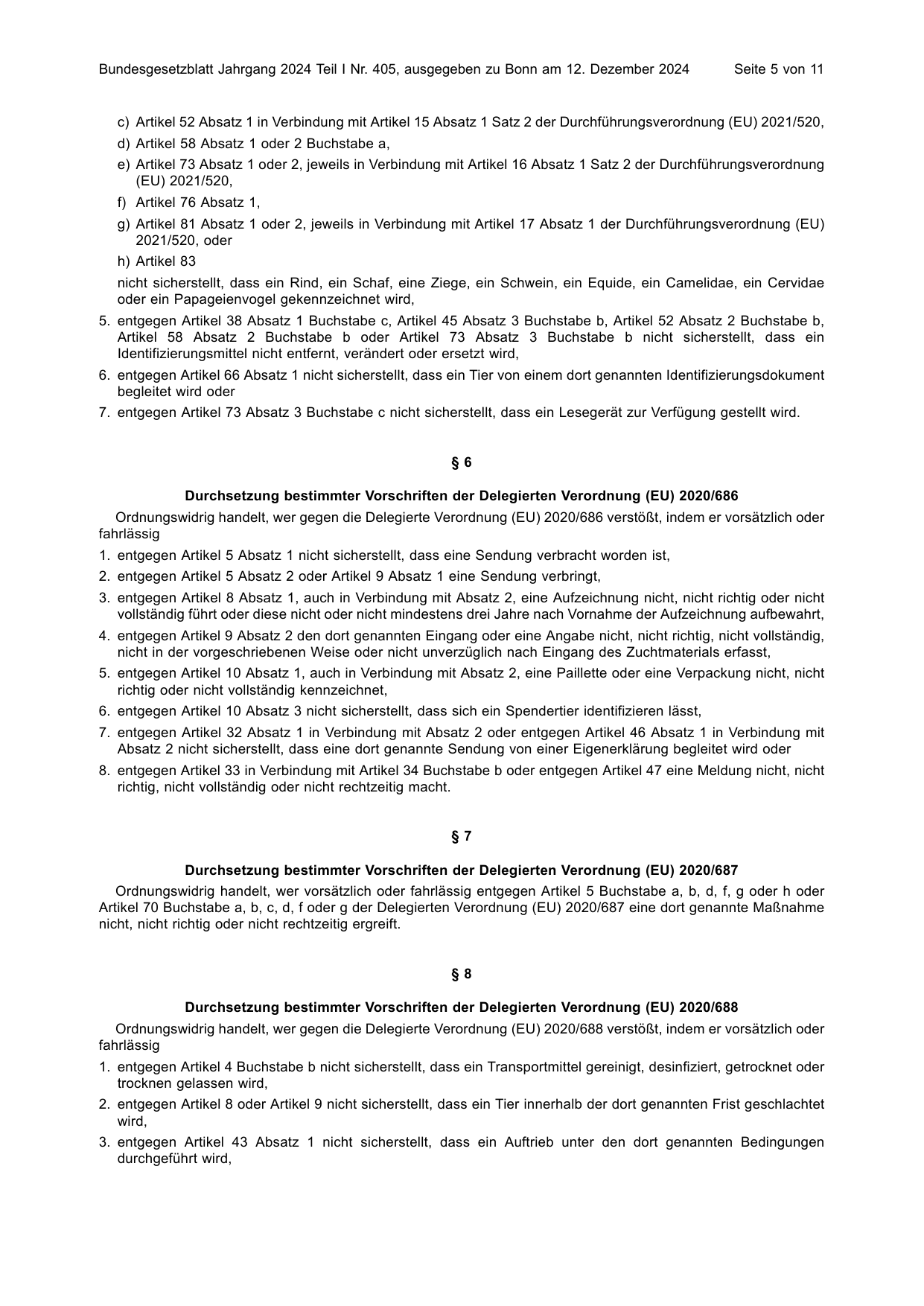 BGBl. 2024, Seite 5 — Originalseite als Abbildung