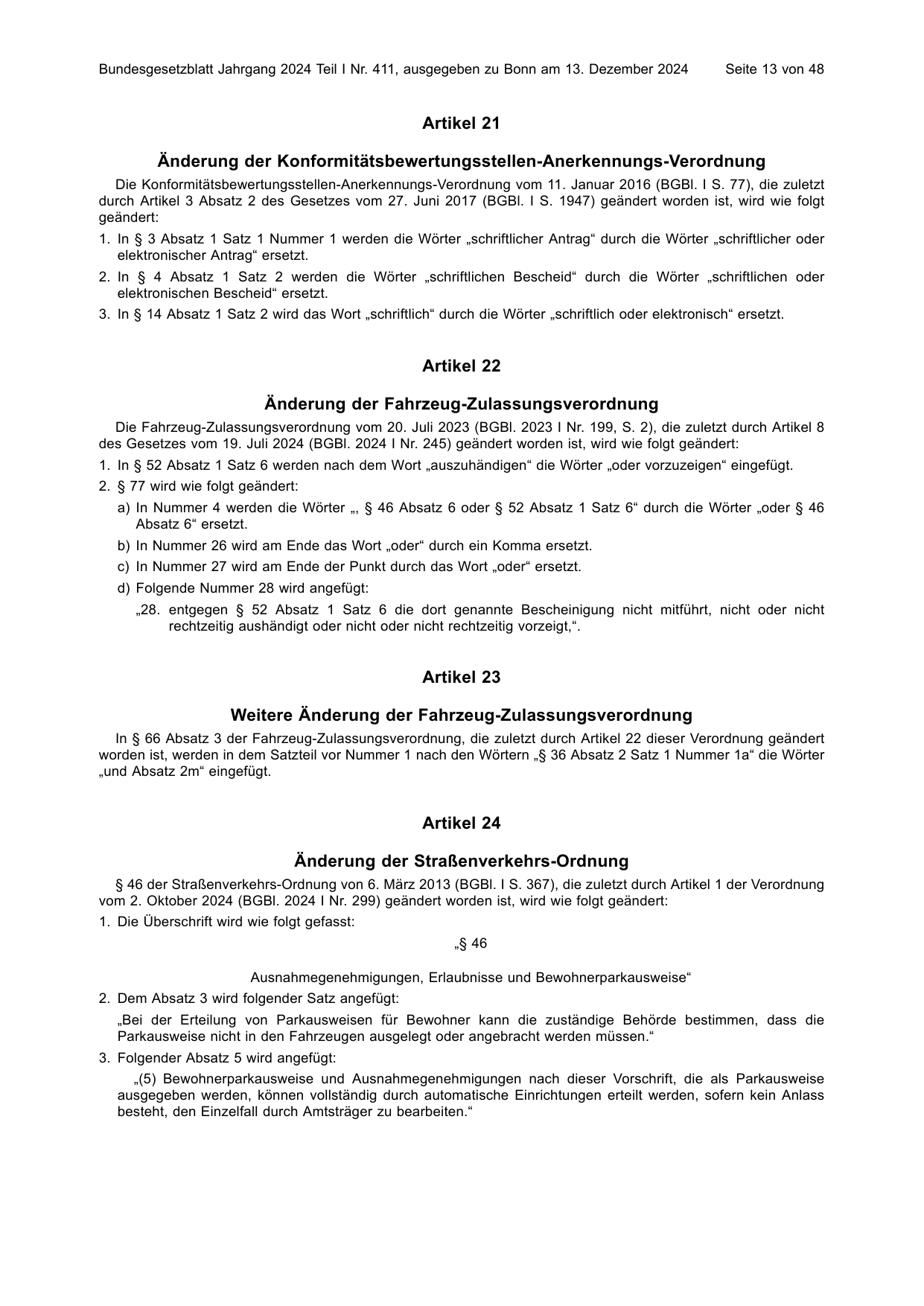 BGBl. 2024, Seite 13 — Originalseite als Abbildung