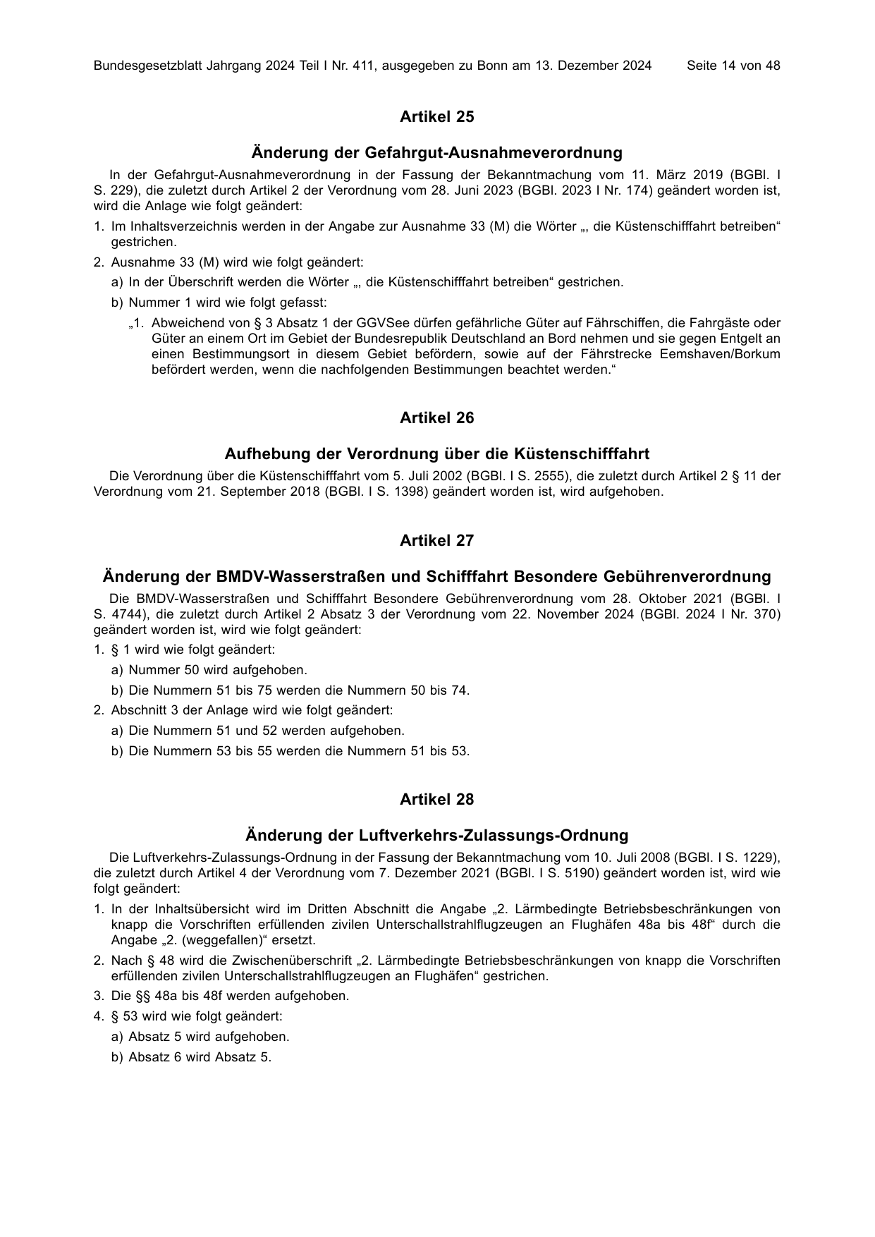 BGBl. 2024, Seite 14 — Originalseite als Abbildung