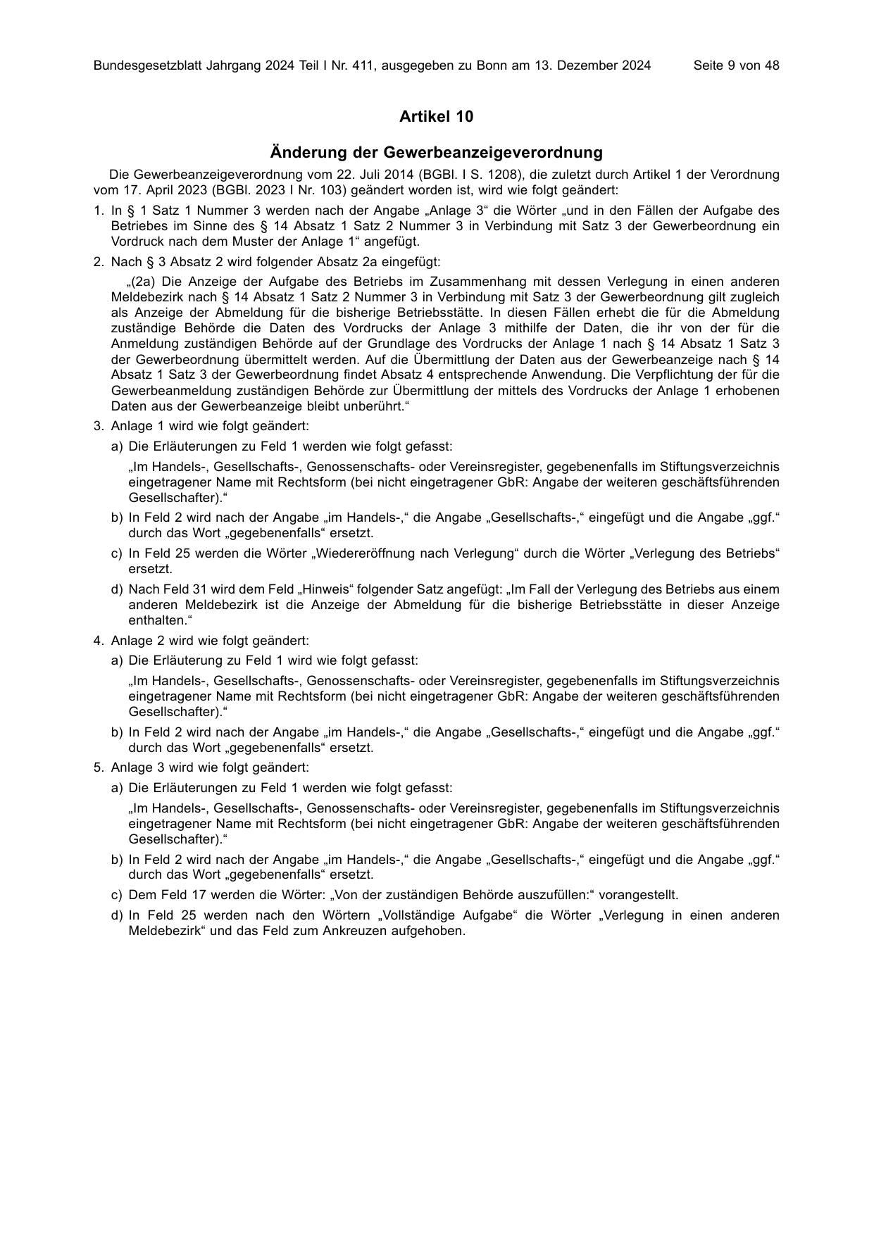 BGBl. 2024, Seite 9 — Originalseite als Abbildung