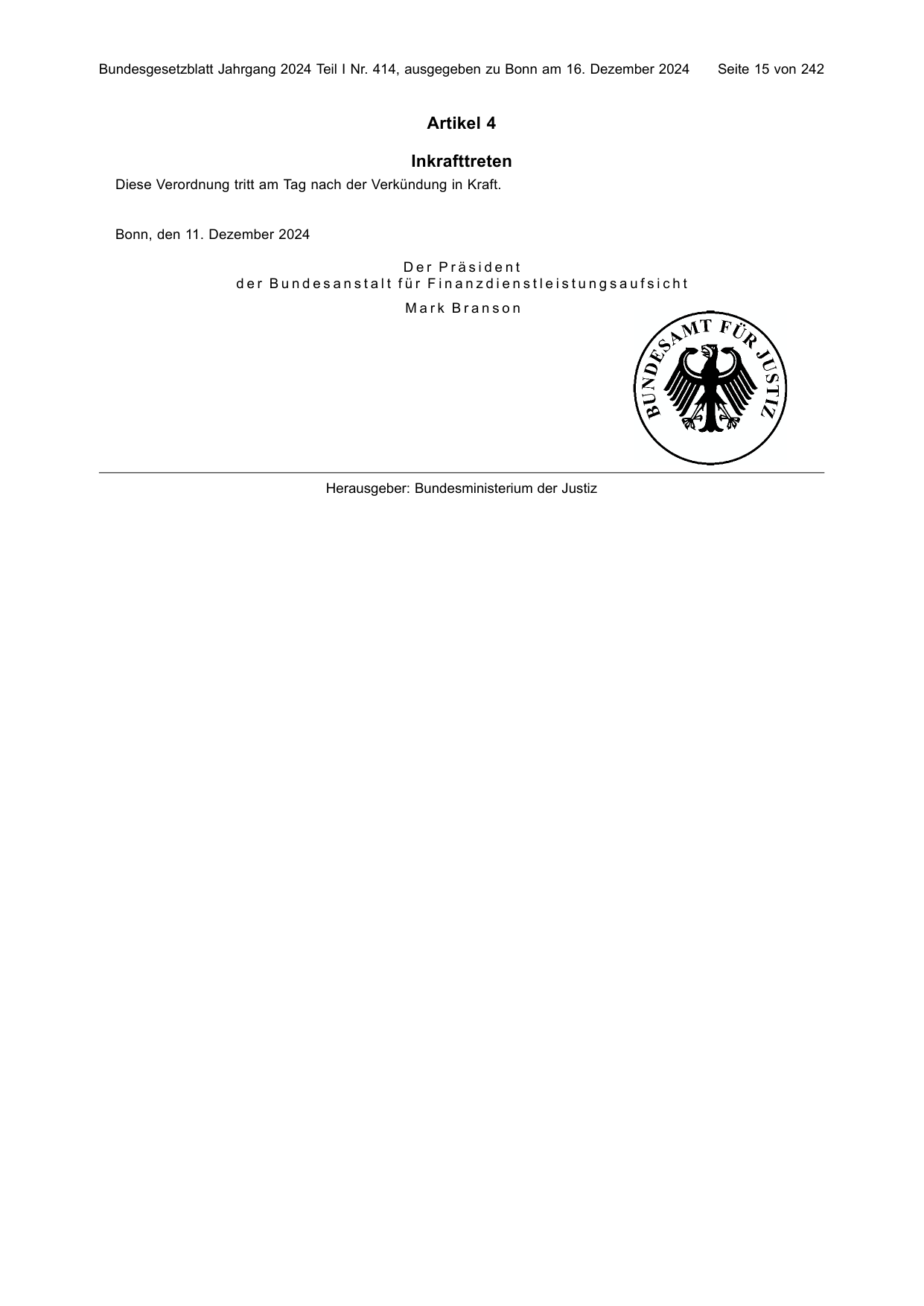 BGBl. 2024, Seite 15 — Originalseite als Abbildung