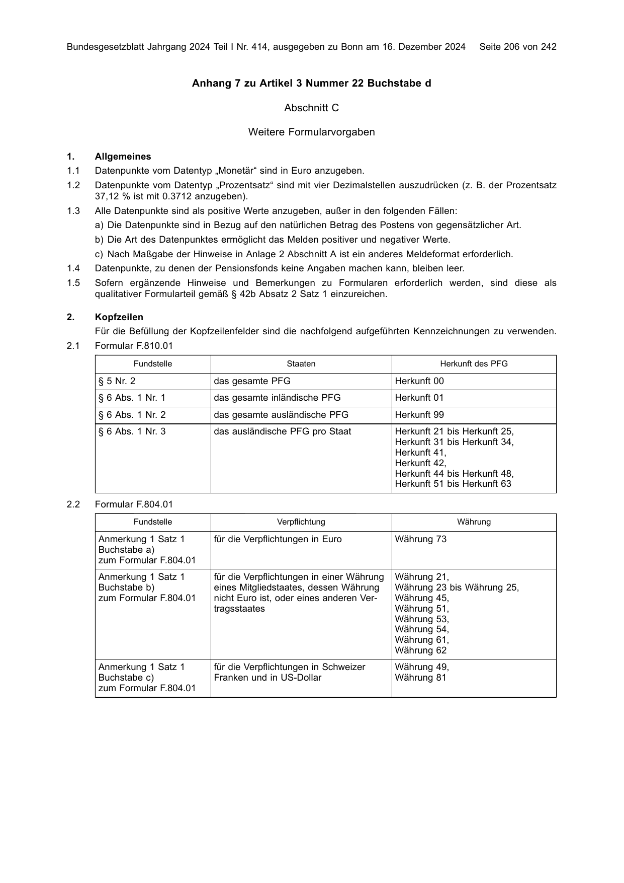 BGBl. 2024, Seite 206 — Originalseite als Abbildung