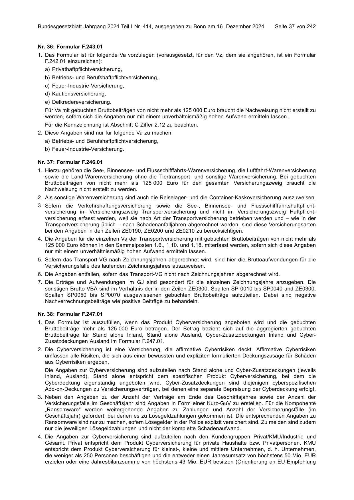 BGBl. 2024, Seite 37 — Originalseite als Abbildung