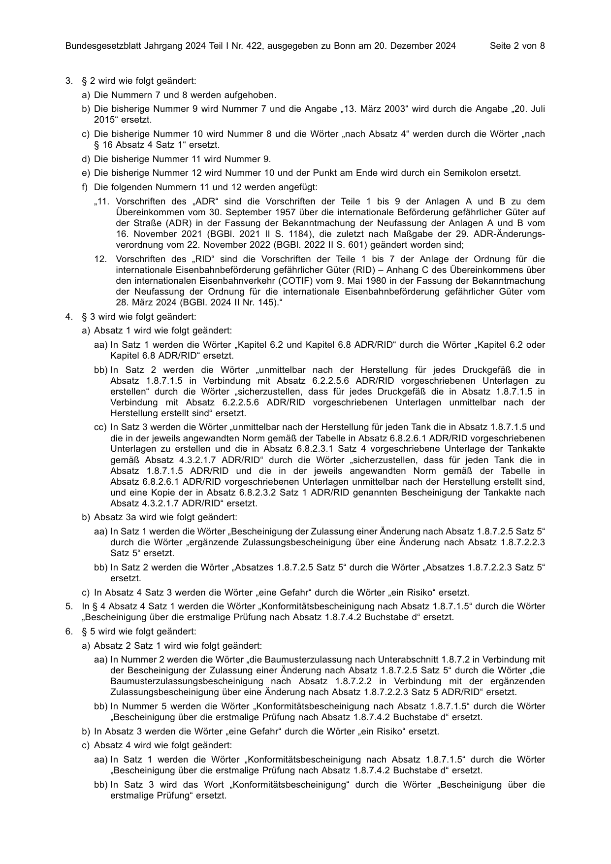 BGBl. 2024, Seite 2 — Originalseite als Abbildung