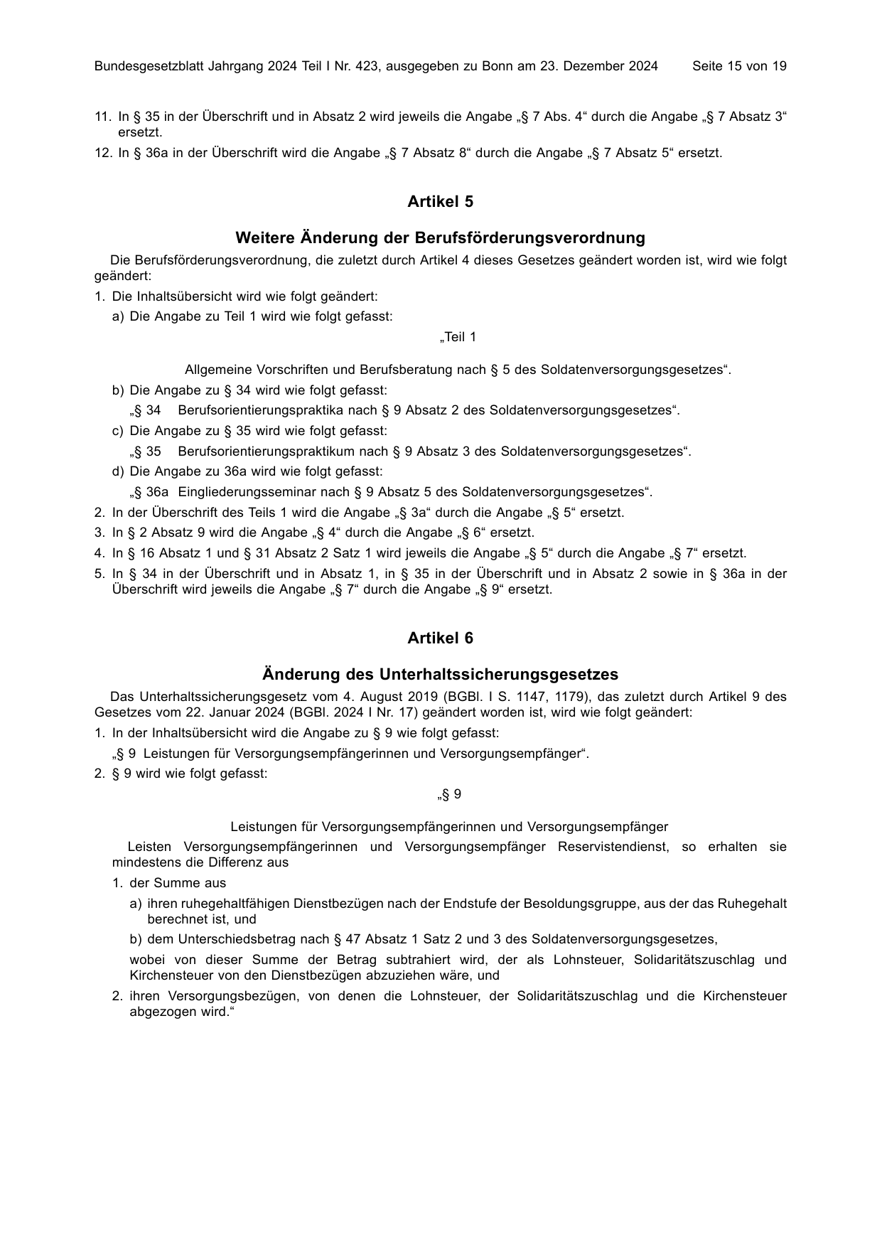BGBl. 2024, Seite 15 — Originalseite als Abbildung