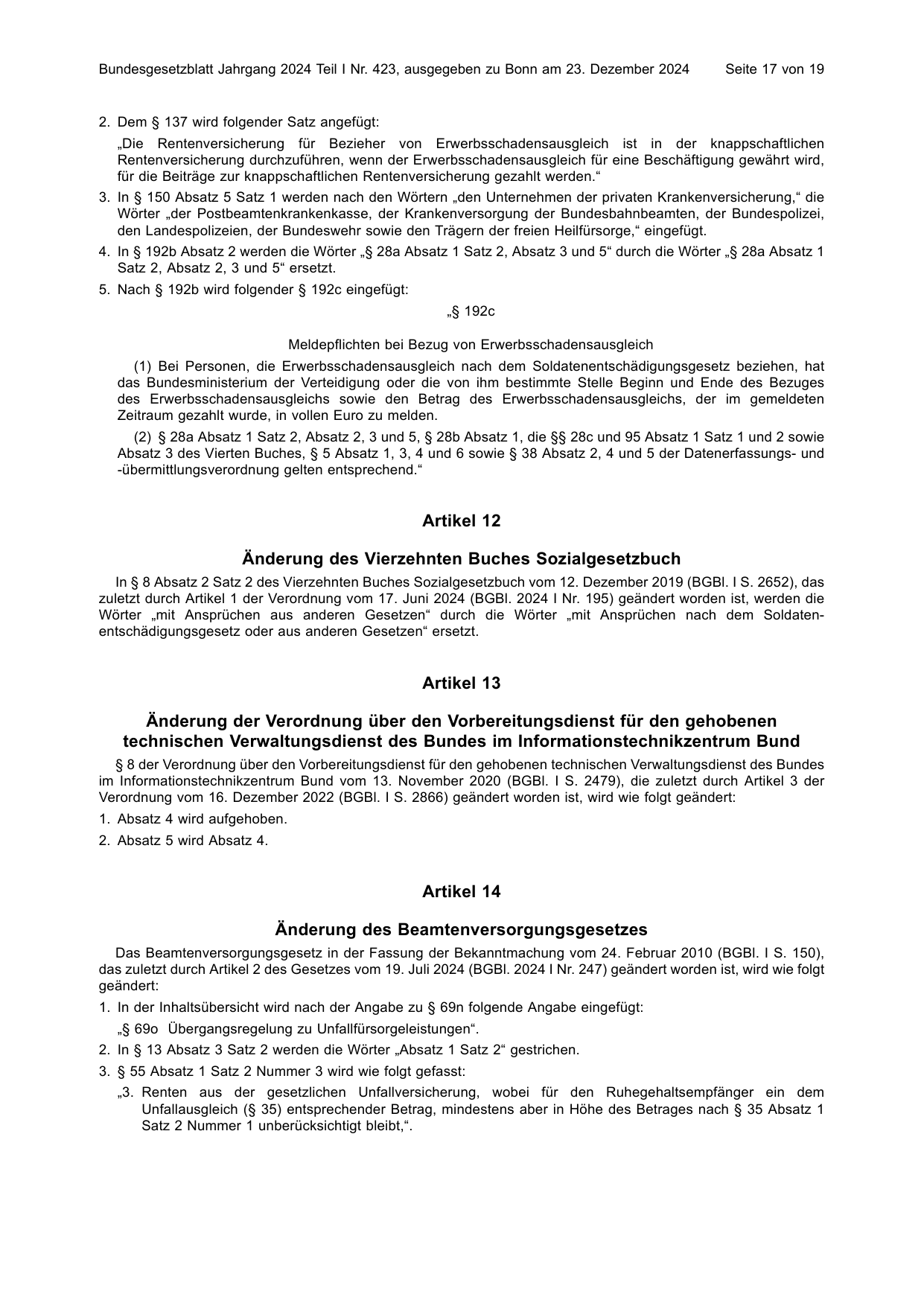 BGBl. 2024, Seite 17 — Originalseite als Abbildung