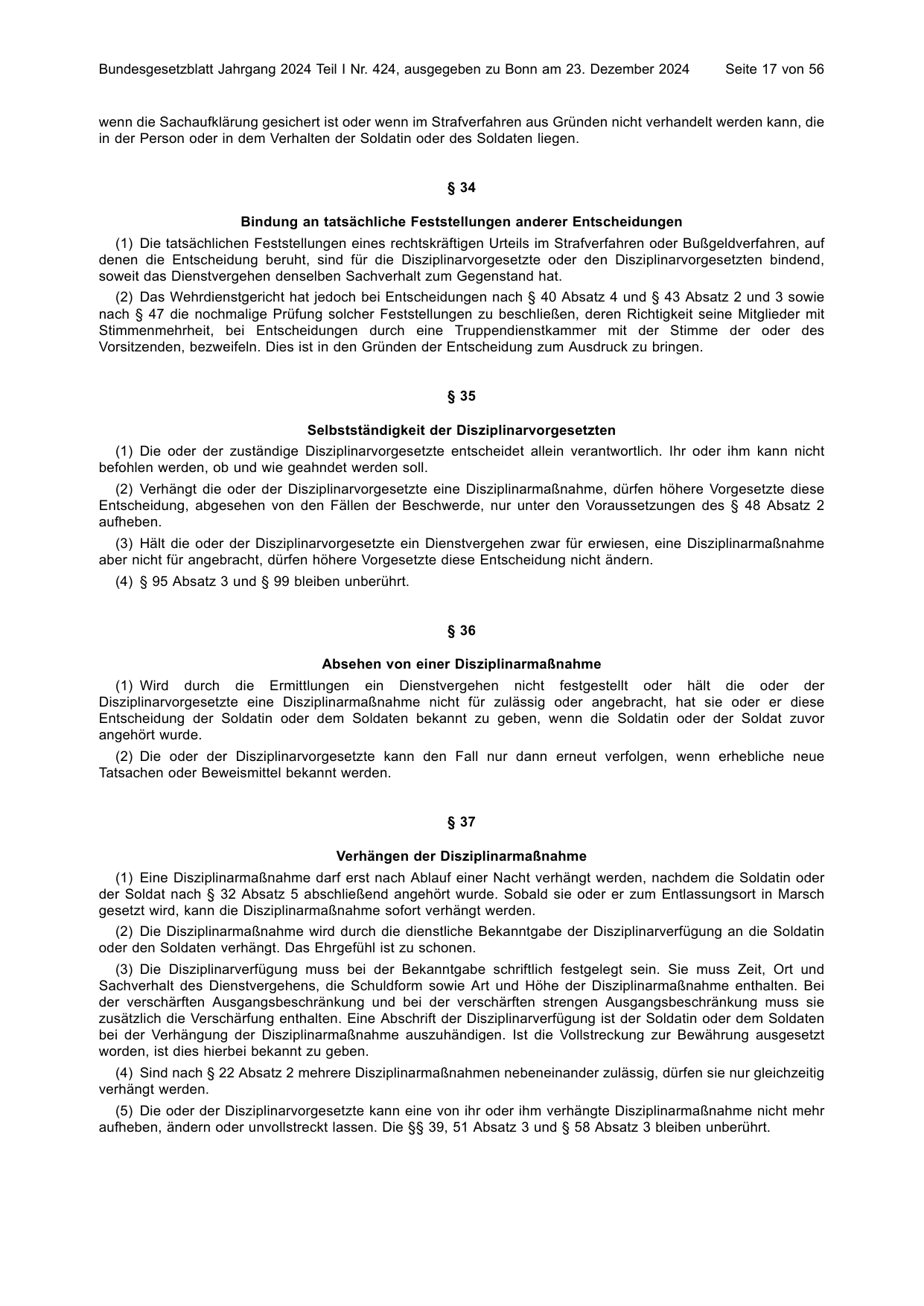 BGBl. 2024, Seite 17 — Originalseite als Abbildung