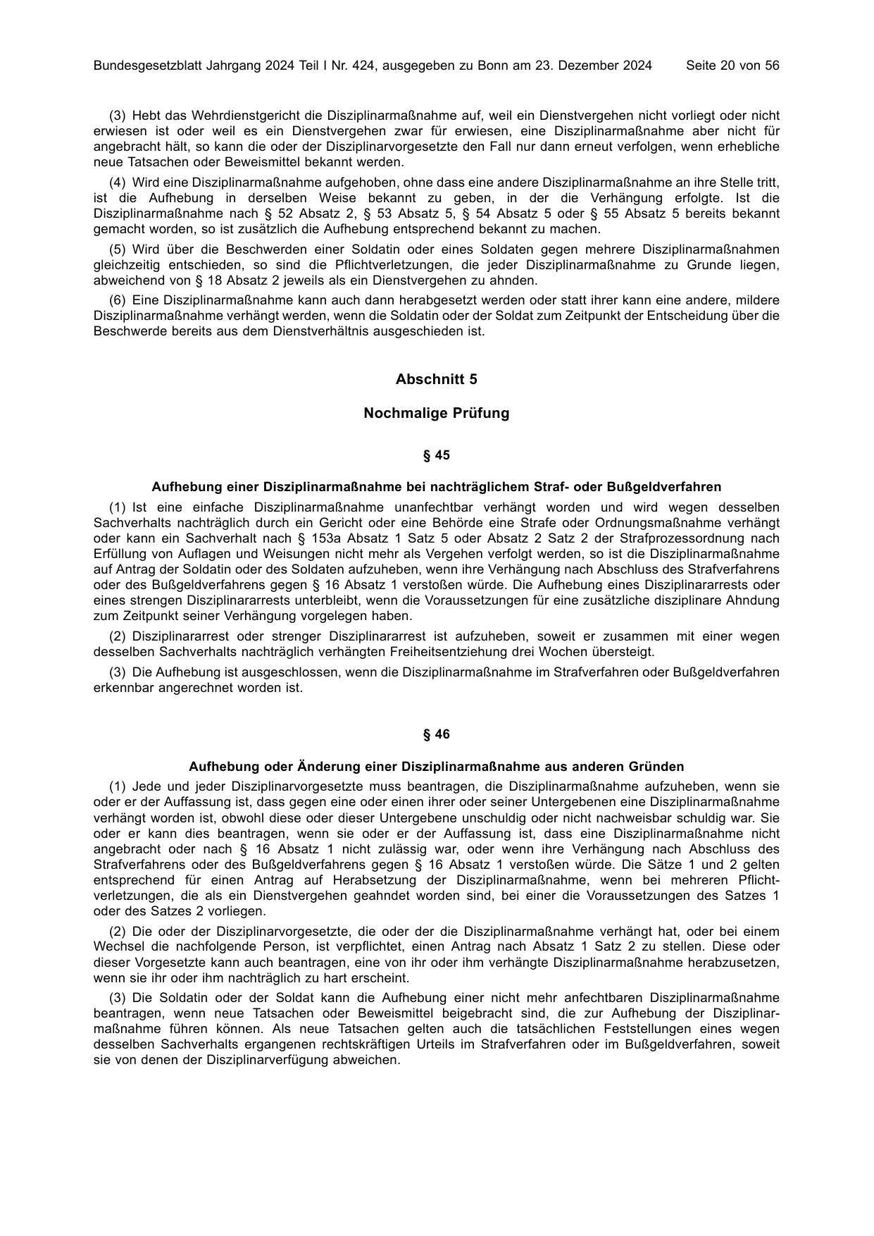 BGBl. 2024, Seite 20 — Originalseite als Abbildung