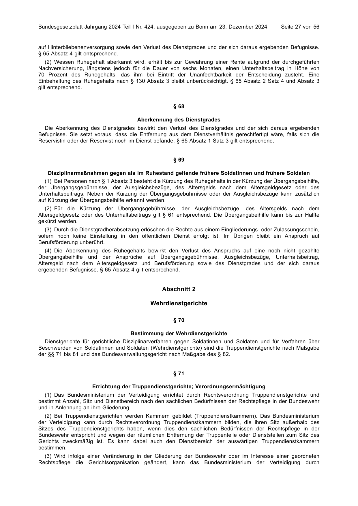 BGBl. 2024, Seite 27 — Originalseite als Abbildung
