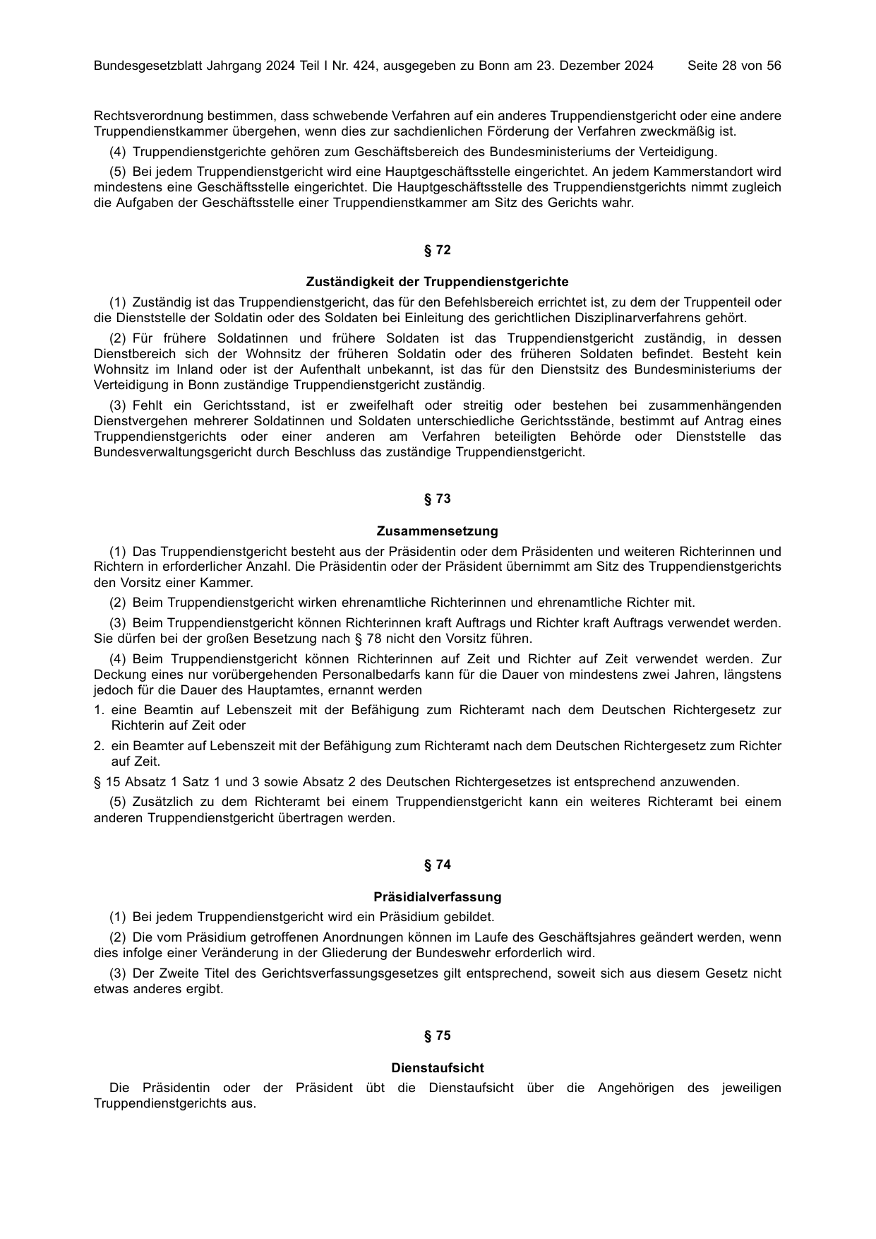 BGBl. 2024, Seite 28 — Originalseite als Abbildung