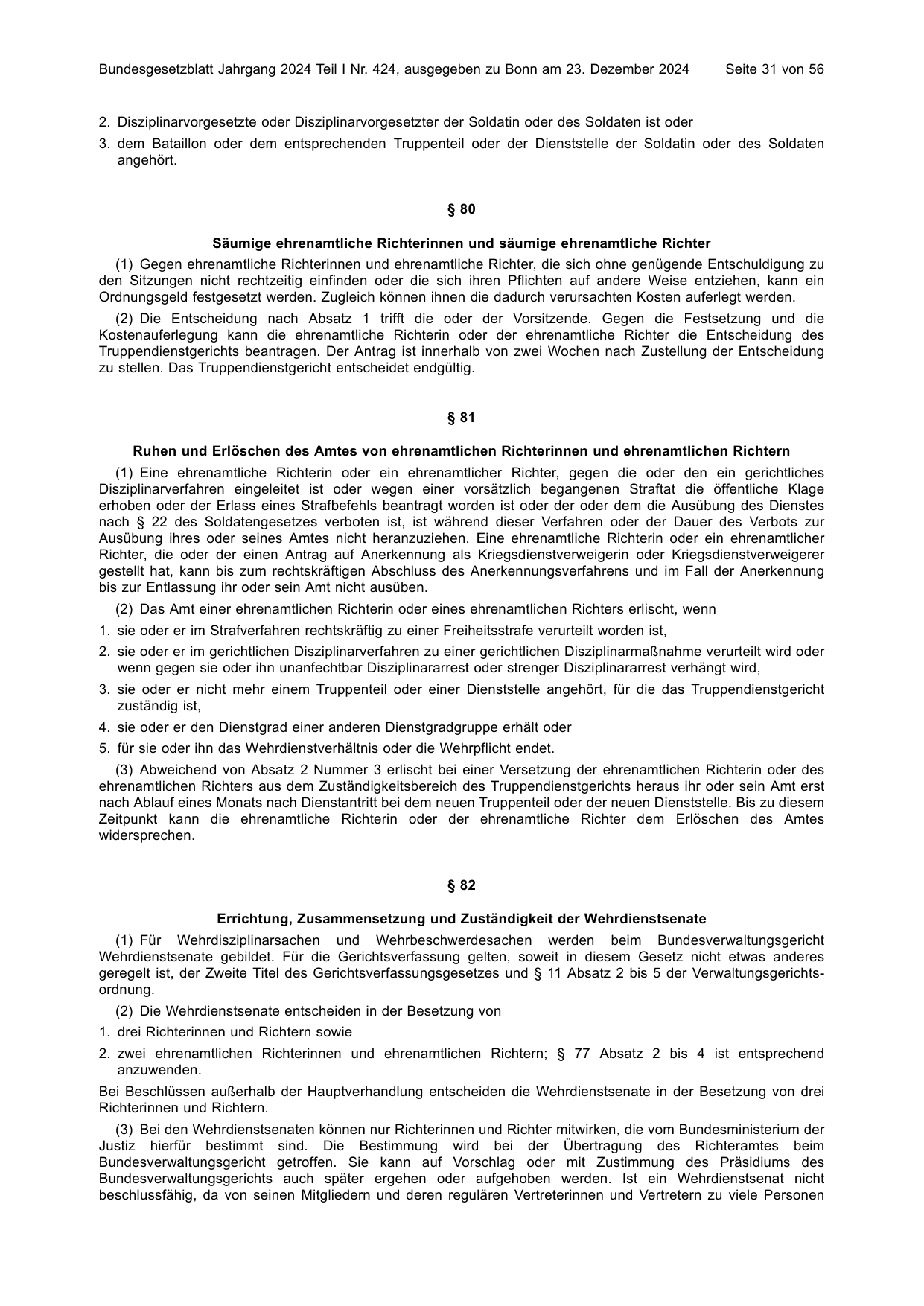 BGBl. 2024, Seite 31 — Originalseite als Abbildung