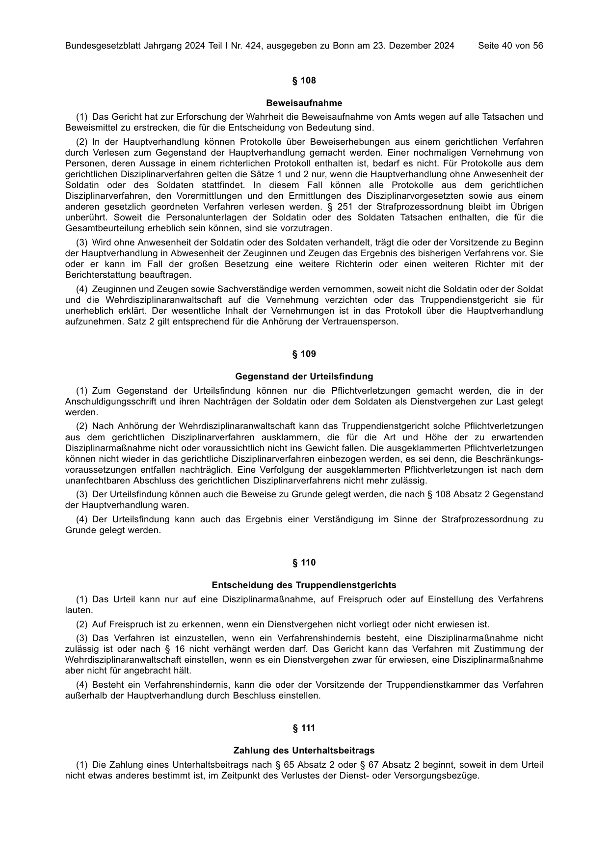 BGBl. 2024, Seite 40 — Originalseite als Abbildung