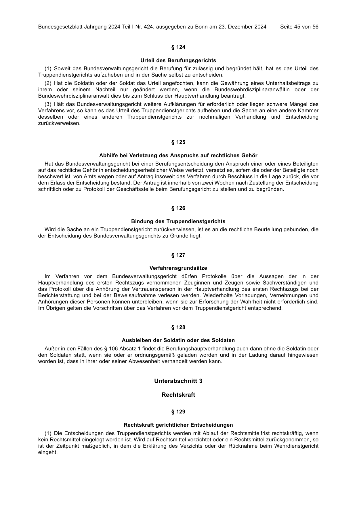BGBl. 2024, Seite 45 — Originalseite als Abbildung