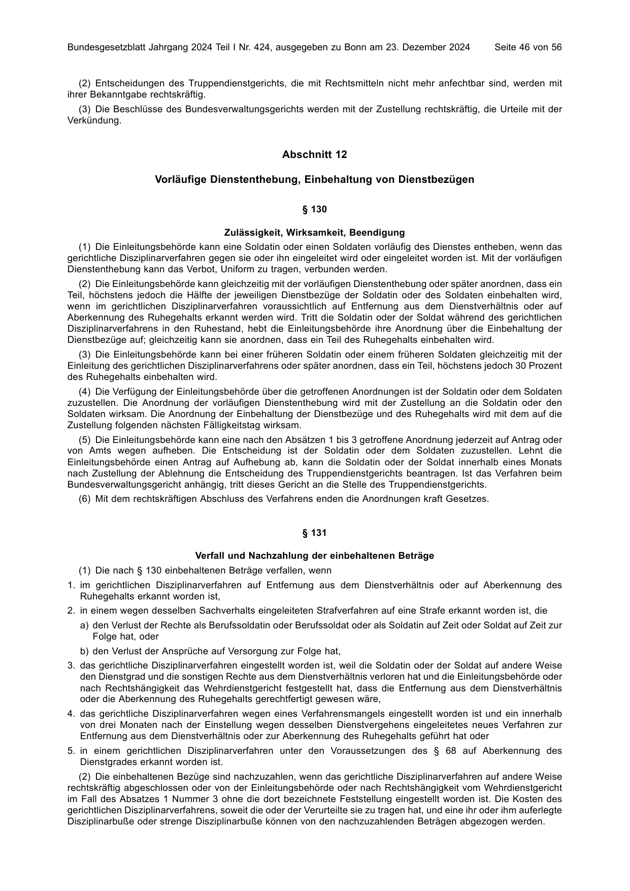 BGBl. 2024, Seite 46 — Originalseite als Abbildung
