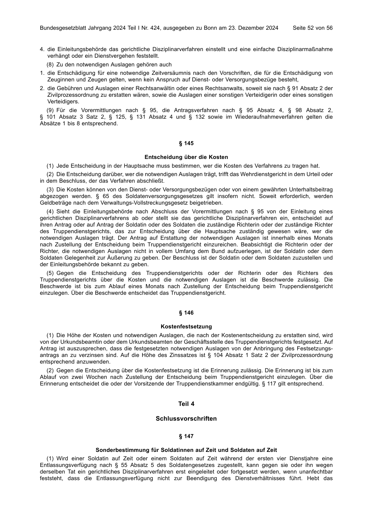 BGBl. 2024, Seite 52 — Originalseite als Abbildung