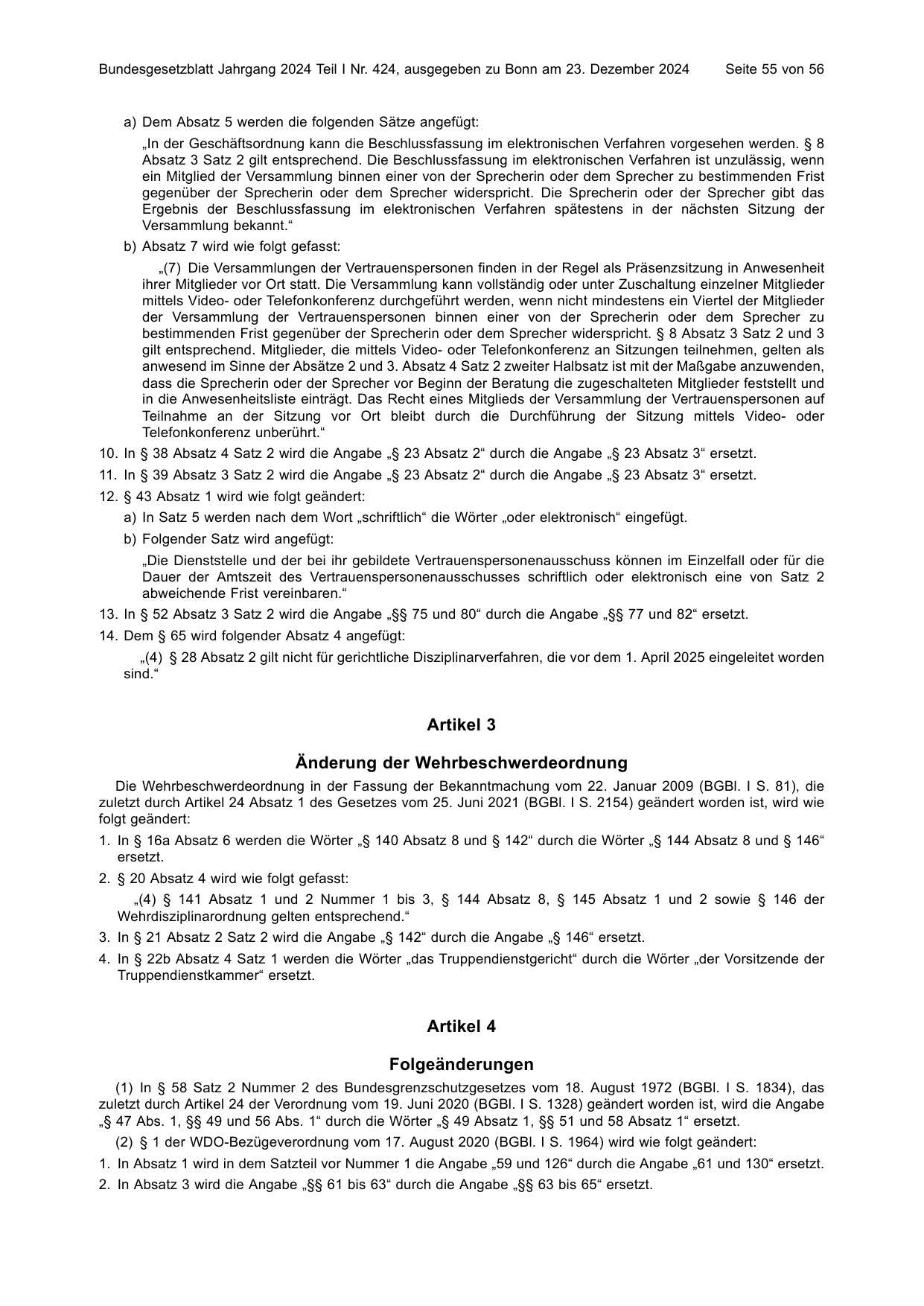 BGBl. 2024, Seite 55 — Originalseite als Abbildung
